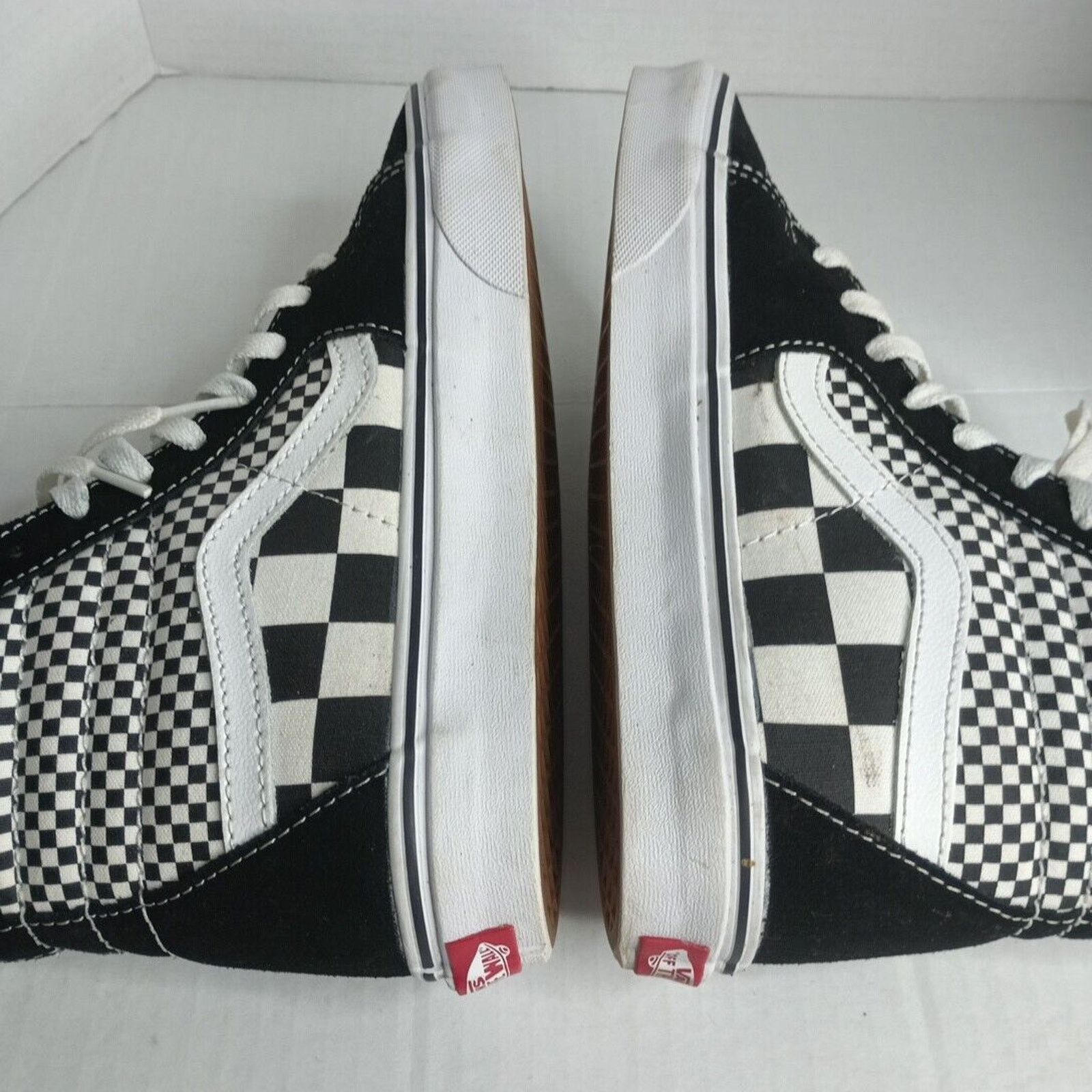 Vans Vans Sk8 Hi Mix Black White Sneakers Mens 7 Womens 8.5 Check Size US 7 / EU 40 - 9 Thumbnail