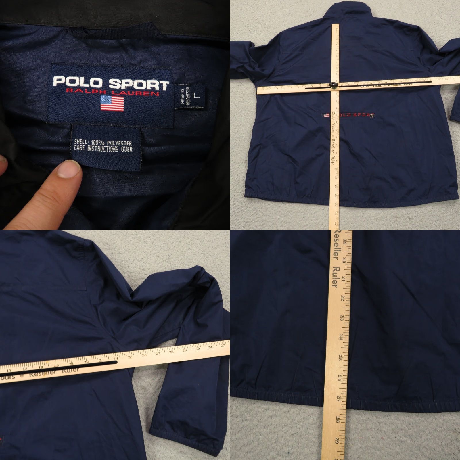 Vintage VINTAGE Polo Sport Jacket Men Large Windbreaker Spellout Flag Pocket Size US L / EU 52-54 / 3 - 8 Thumbnail
