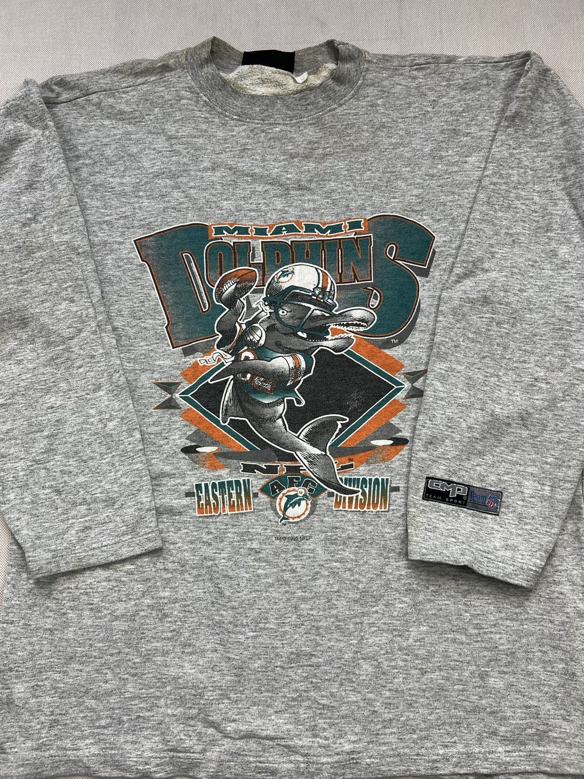 NFL × Vintage Rare Sweatshirt NFL Miami Dolphins 1995 License Vintage 90’s Size US M / EU 48-50 / 2 - 1 Thumbnail