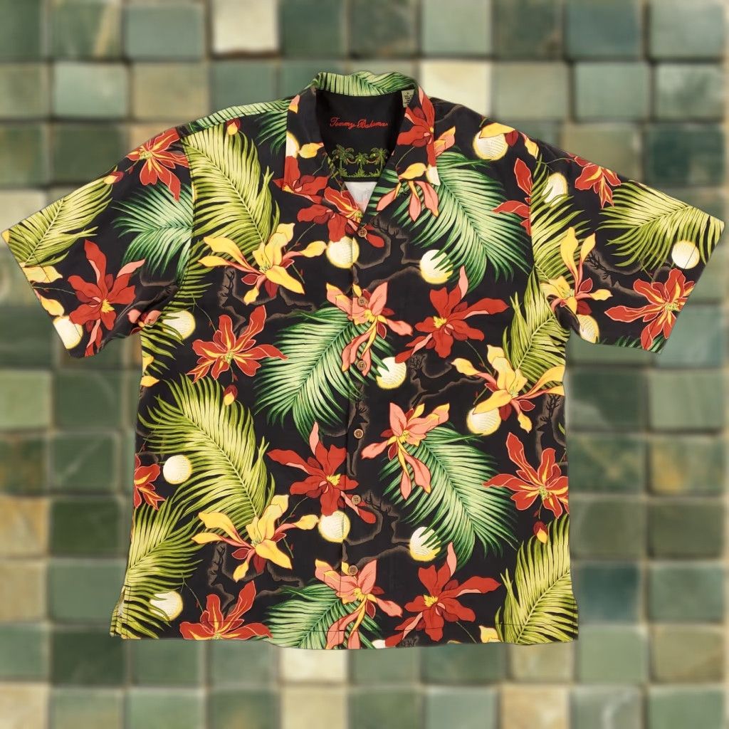 Tommy Bahama Tommy Bahama Shirt XL Men Hawaiian Silk Floral Multicolor Button-Up Short Sleeve Mens XL Size US XL / EU 56 / 4 - 1 Thumbnail