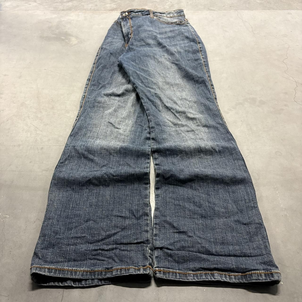 Vintage Crazy Vintage Y2K/2000s Flare Grunge Dark Wash Denim Jeans! Size US 36 / EU 52 - 3 Thumbnail