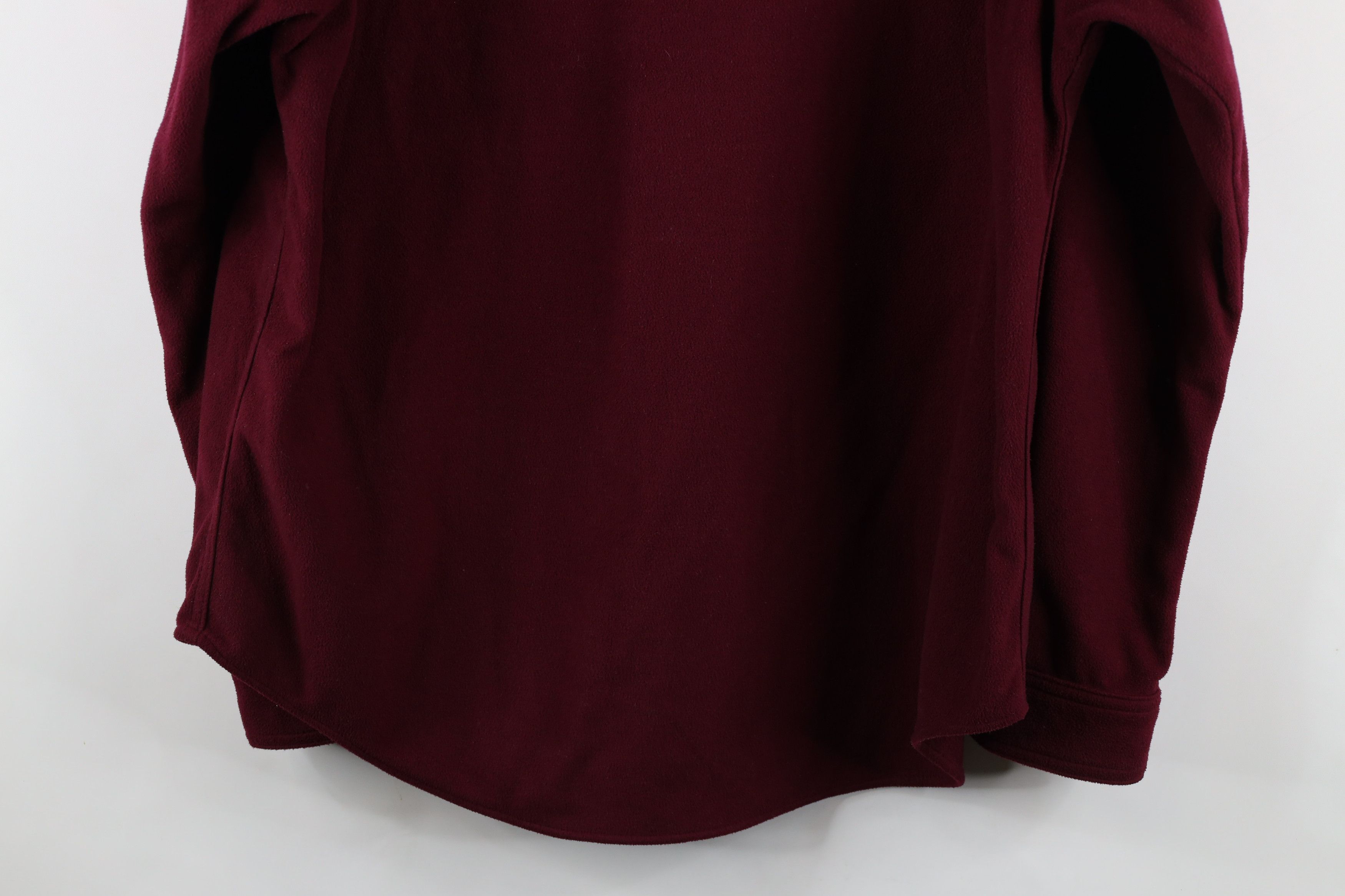 Cabelas × Vintage Vintage 90s Cabelas Button Shirt Burgundy Polyester USA Size US XL / EU 56 / 4 - 10 Thumbnail