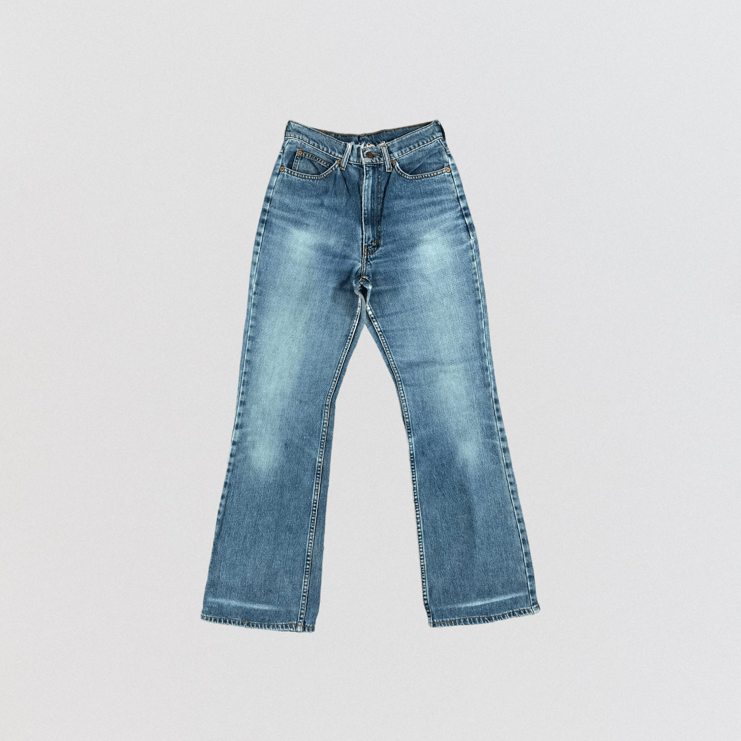 Levi's × Vintage 90s Vintage Blue Wash Levis 857 Flare Jeans-JM2139 Size 27" / US 4 / IT 40 - 1 Thumbnail