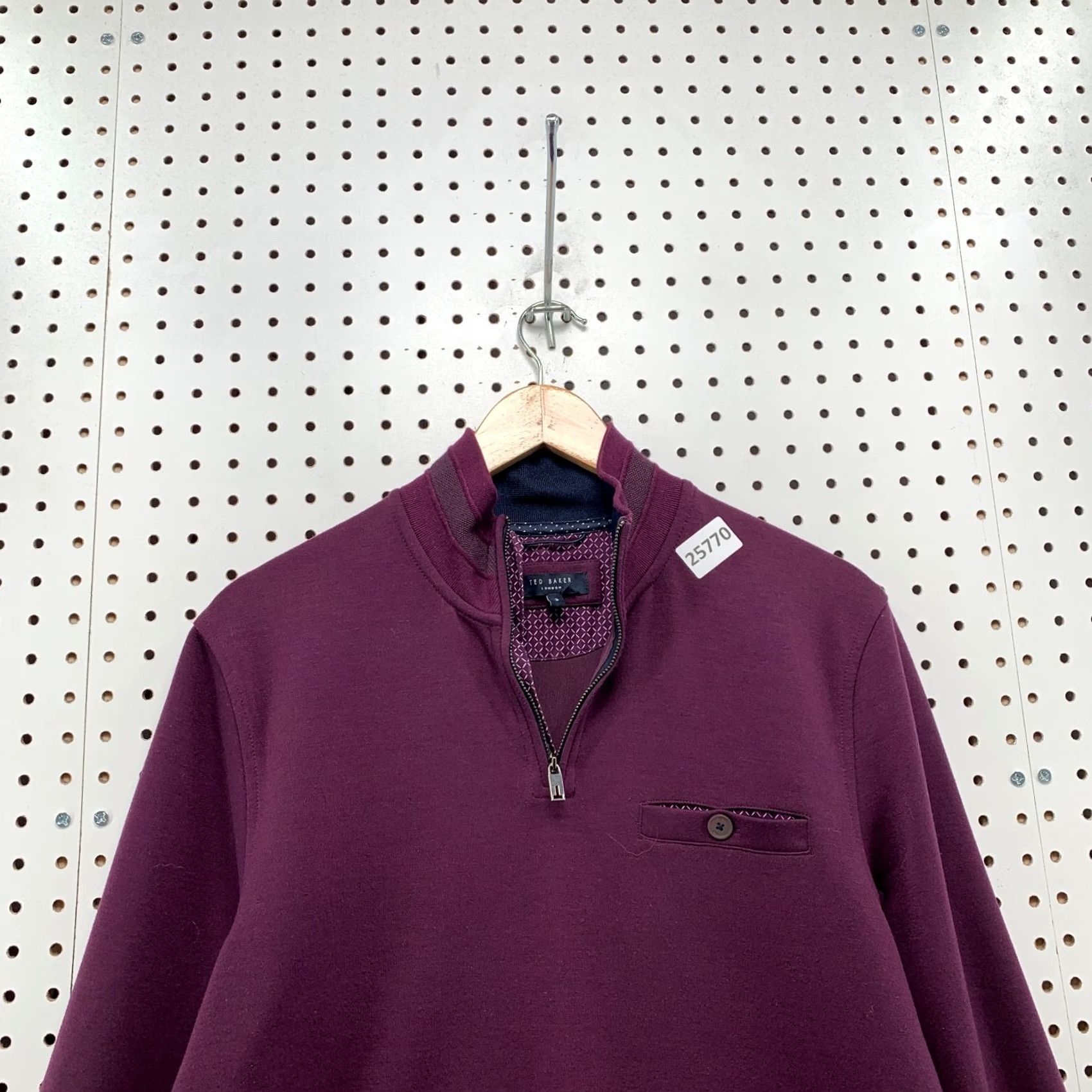 Ted Baker Ted Baker London Sweater Pullover 1/4 Zip Long Sleeve Purple Men’s Size 3 Size US S / EU 44-46 / 1 - 2 Thumbnail
