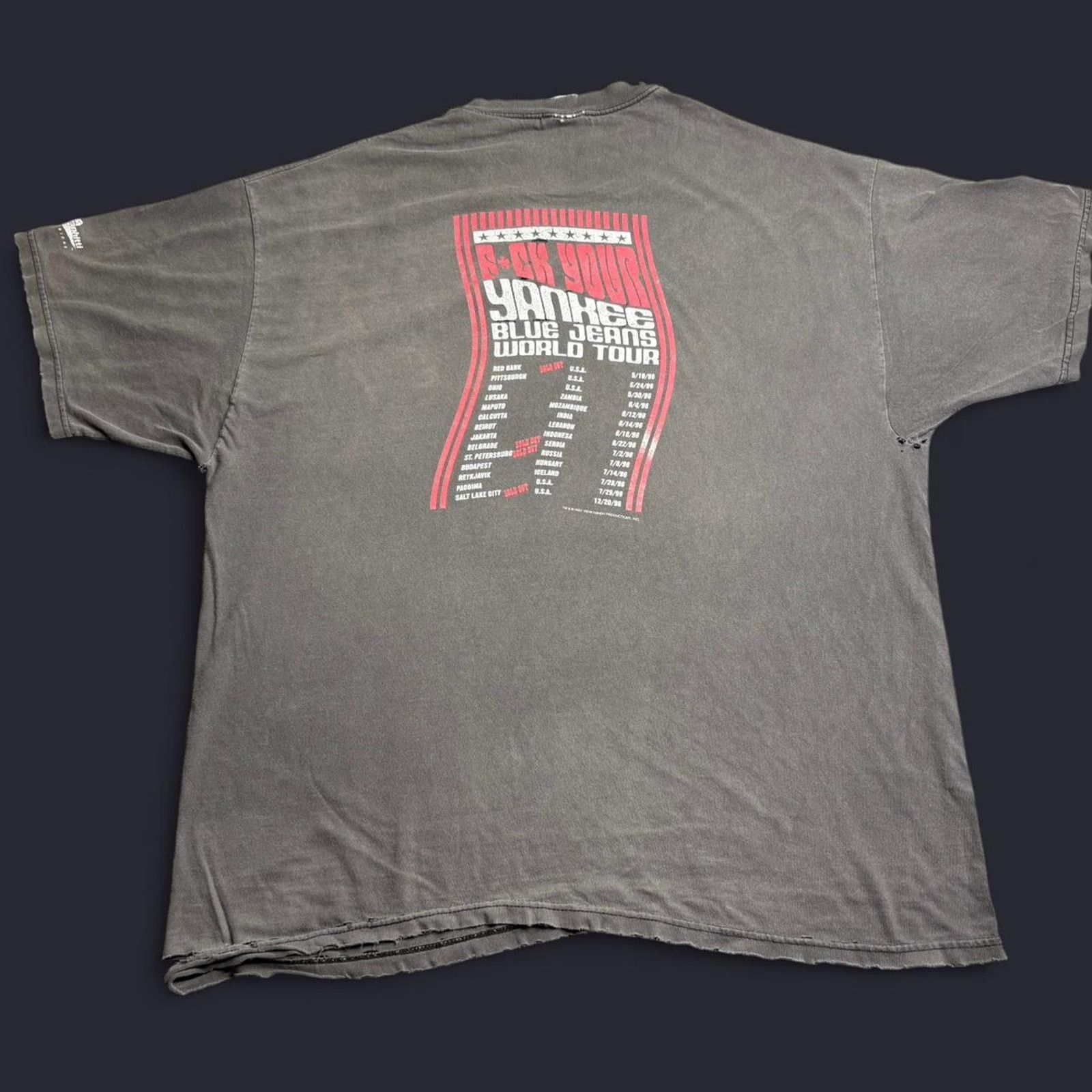 Hanes Vintage berserker “f**ck your yankee blue jeans world tour” Size US XL / EU 56 / 4 - 2 Thumbnail