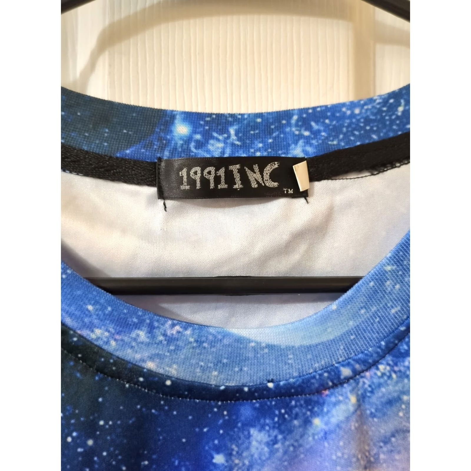 Vintage 1991 INC Graphic T Shirt - The Beginning Is Near - XL - Blue - Galaxy - Short Sleeve Crew Neck - Men - T-Shirt Size US XL / EU 56 / 4 - 3 Thumbnail