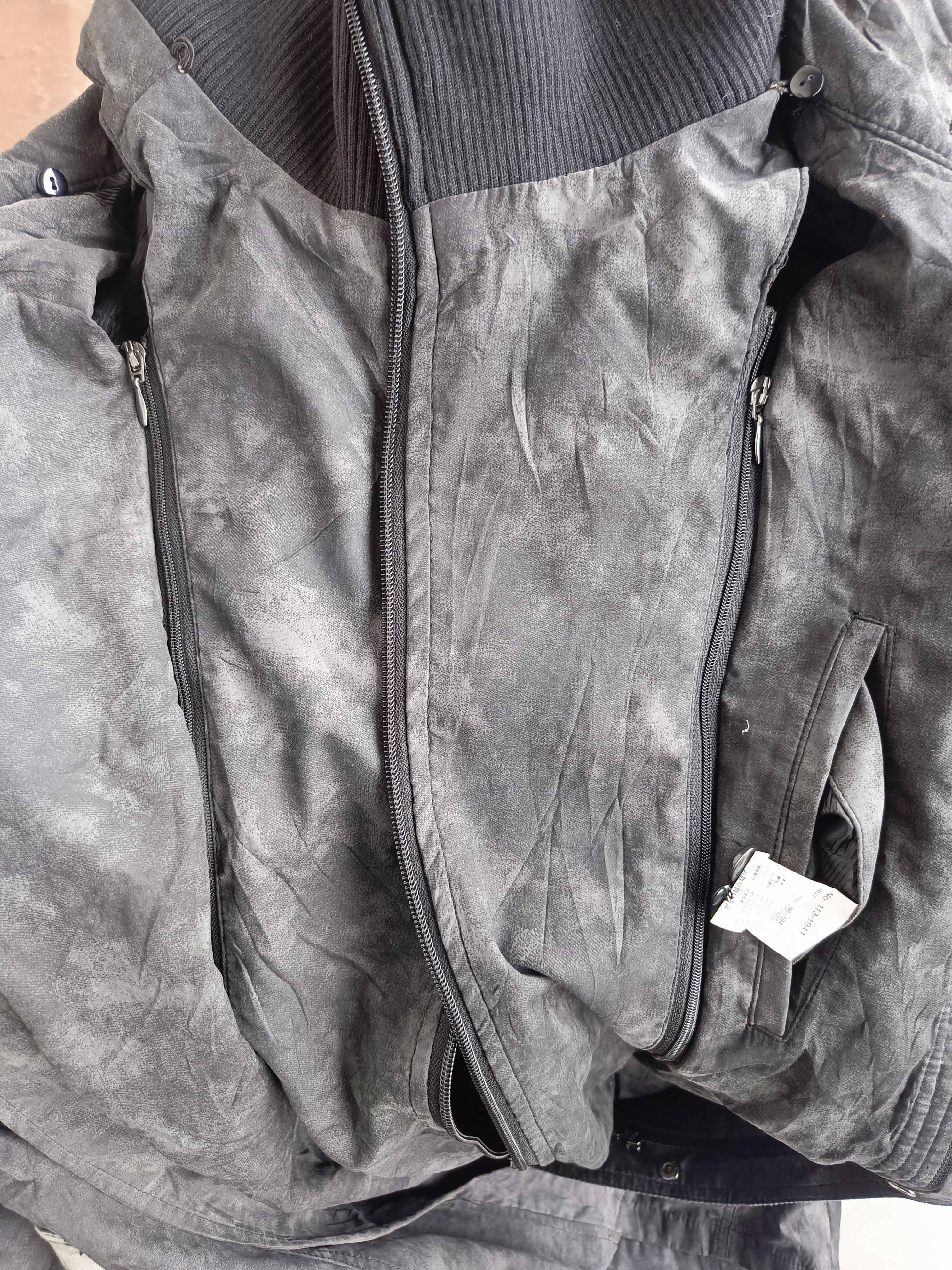14th Addiction Create Barefoot Double Layer Black Acid Wash Bondage Jacket Size US L / EU 52-54 / 3 - 9 Thumbnail