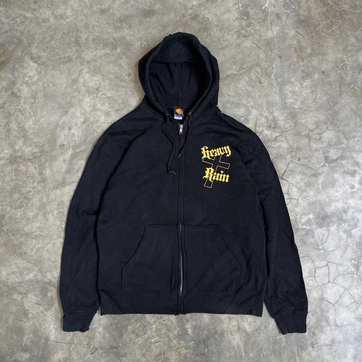 Hysteric Glamour 2000s KOS Vkei Style Heavy Rain Big Cross Zip Hoodie Size US L / EU 52-54 / 3 - 1 Thumbnail