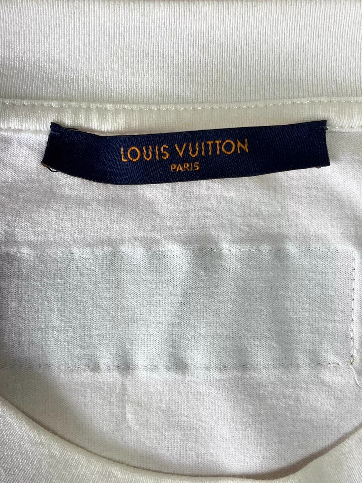 Louis Vuitton Men's LV White Print Short Sleeve Tee S Size US S / EU 44-46 / 1 - 6 Thumbnail