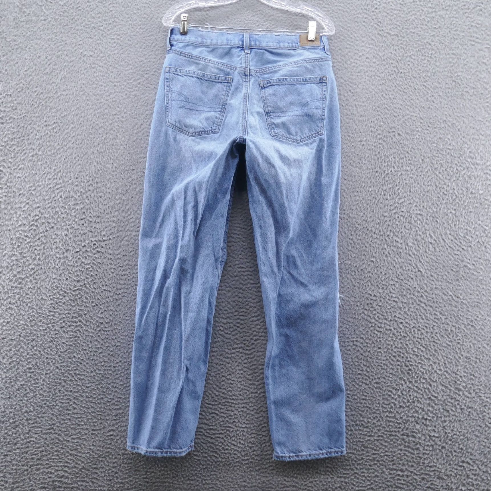 American Eagle Outfitters VINTAGE American Eagle Womens 90s Straight Jeans Blue 6 Mid Rise Distressed Jeans Regular Womens Size 30" / US 8 / IT 44 - 3 Thumbnail