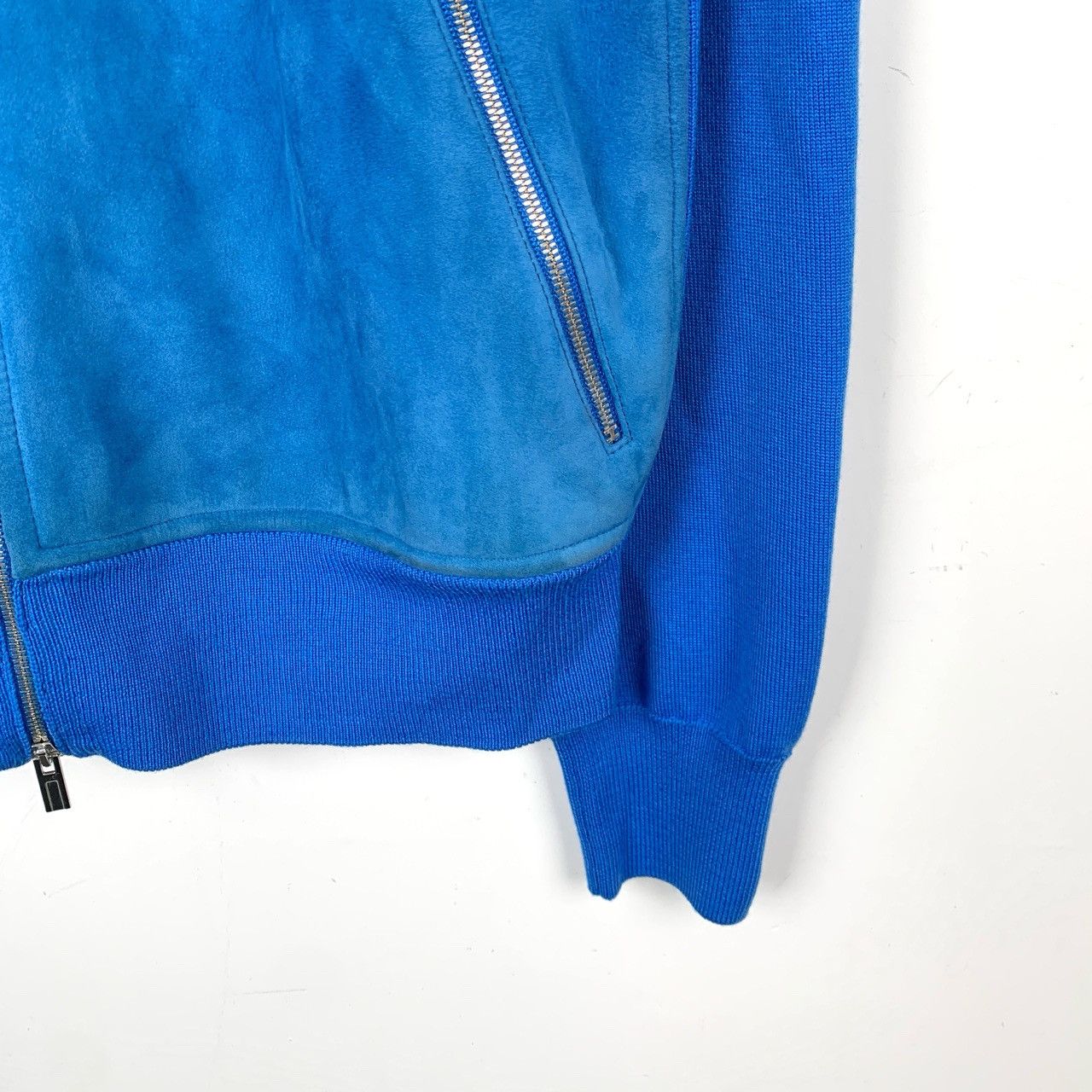 Hermes Hermès Suede/Blue Knit Zip Jacket Size US S / EU 44-46 / 1 - 4 Thumbnail