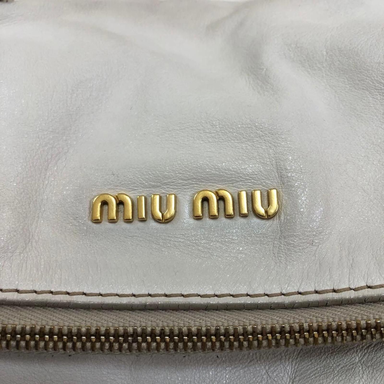Miu Miu Miu Miu - Gray Leather Satchel Bag Bow Detail Size ONE SIZE - 7 Thumbnail