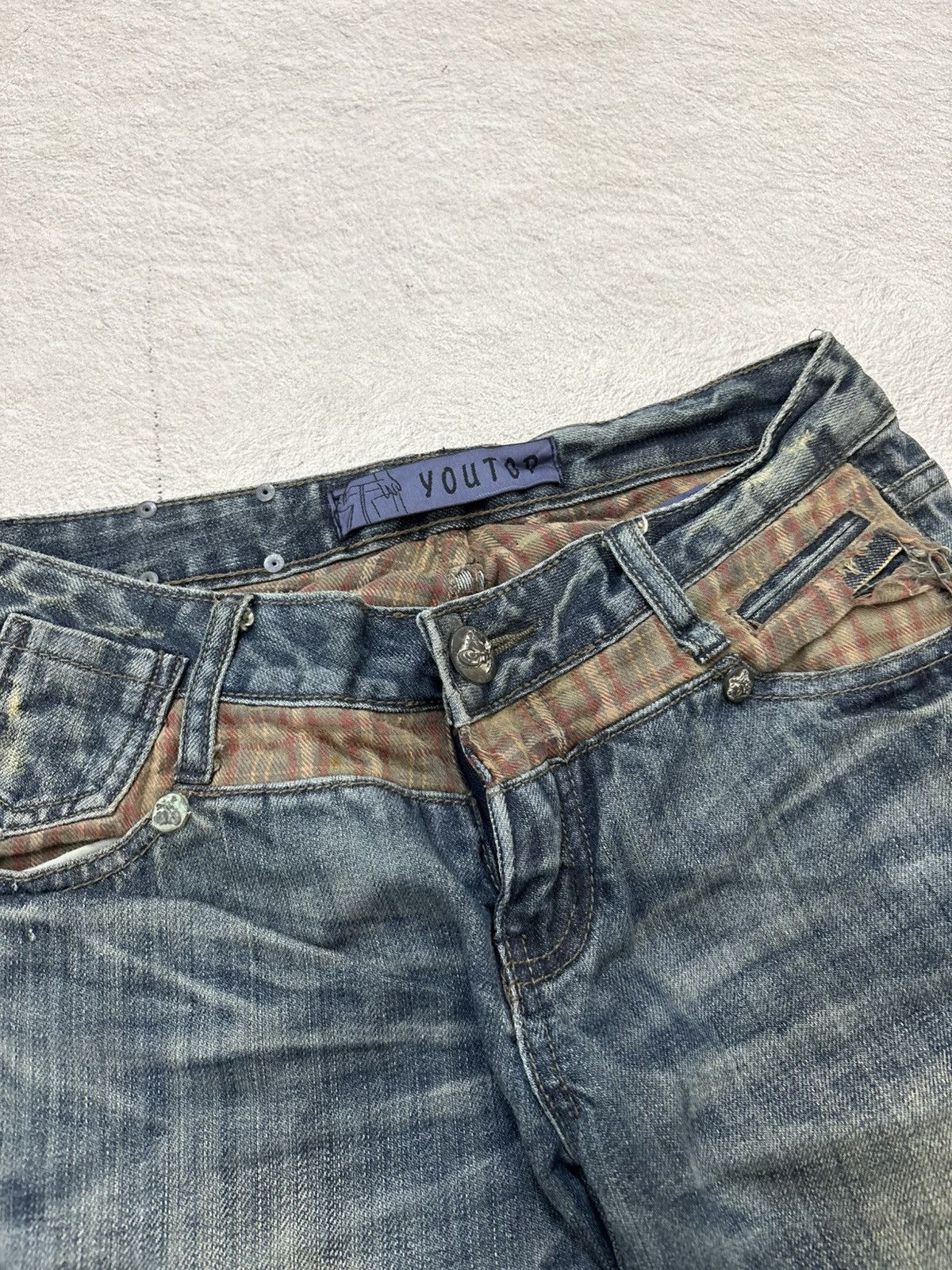 Number (N)ine 2000s you top japan bootcut baggy denim y2k style Size US 26 / EU 42 - 3 Thumbnail