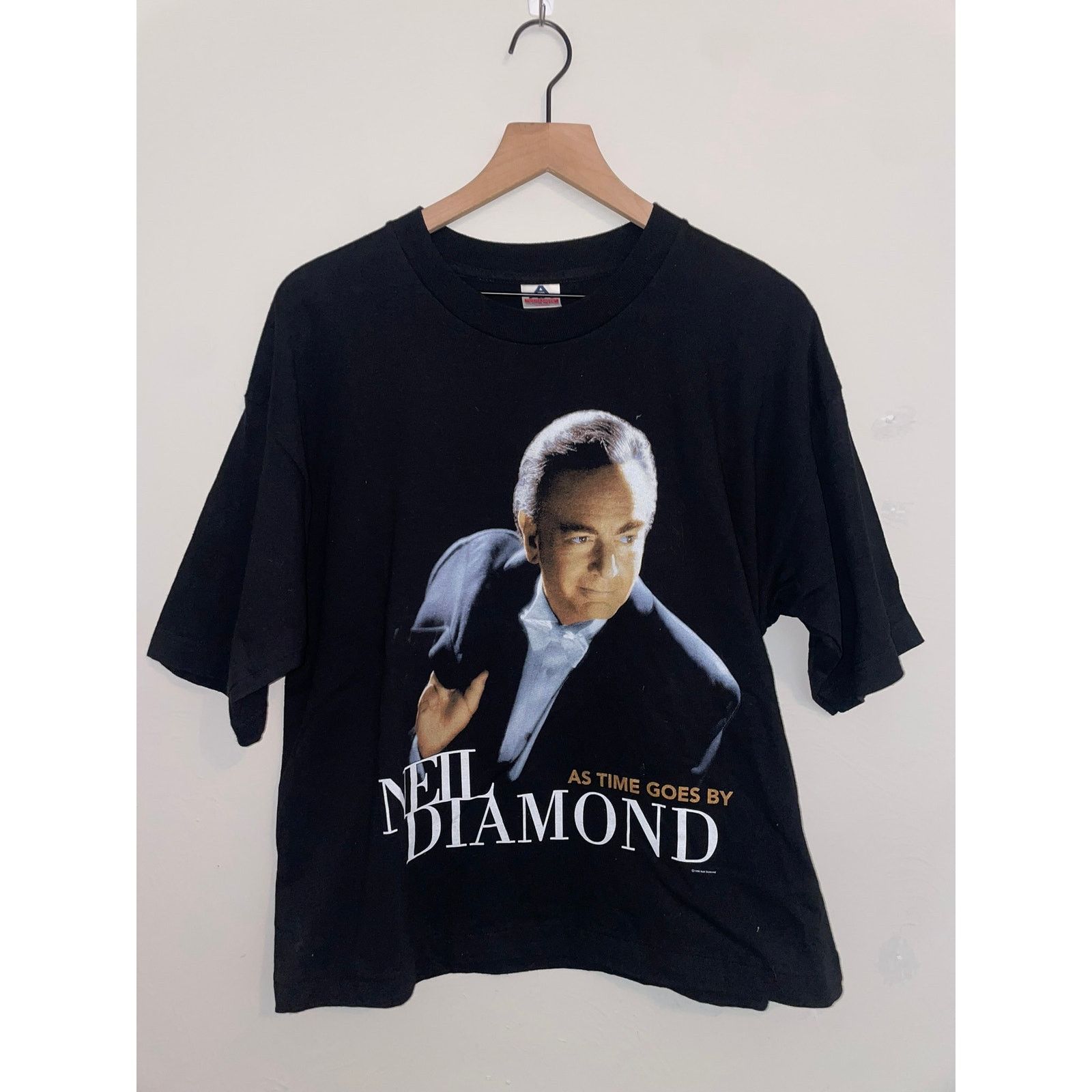 Vintage Womens Vintage Neil Diamond Shirt As Time Goes By Tee 1998 X Size XL / US 12-14 / IT 48-50 - 1 Thumbnail