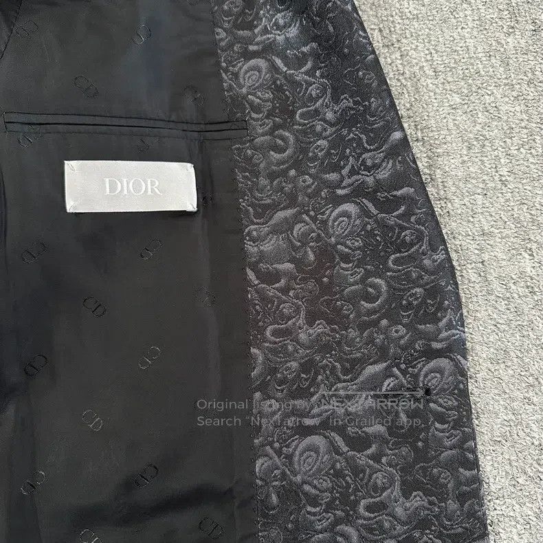Dior Dior Dark Patterned Brocade Dress Suit Jacket Size US M / EU 48-50 / 2 - 4 Thumbnail
