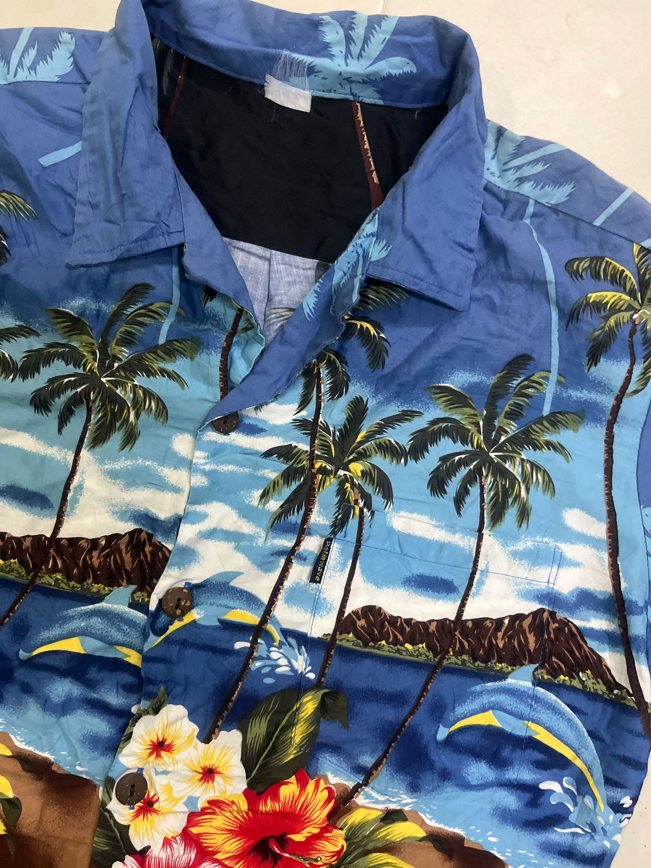 Sci-Fi Fantasy Vintage Palmwave Open Collarred Hawaiian Hawaii Short Sleeve Size US M / EU 48-50 / 2 - 2 Thumbnail