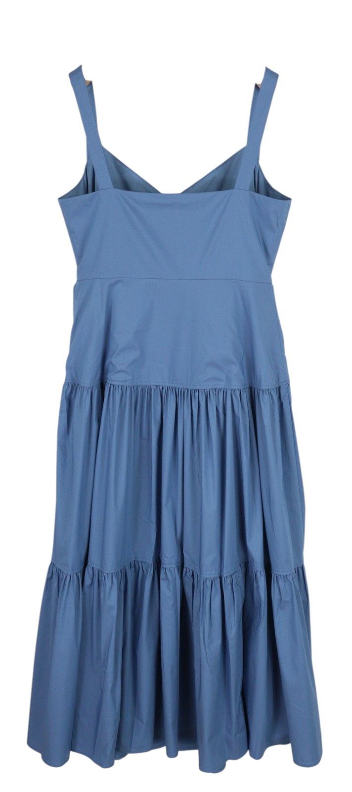 Lauren Ralph Lauren S Blue Sleeveless Tie-Front Tiered Dress 84682 Size S / US 4 / IT 40 - 4 Thumbnail