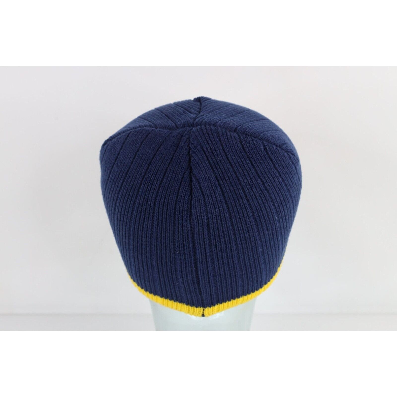 Vintage Vintage 90s University of Michigan Ribbed Knit Beanie Hat Size ONE SIZE - 5 Thumbnail