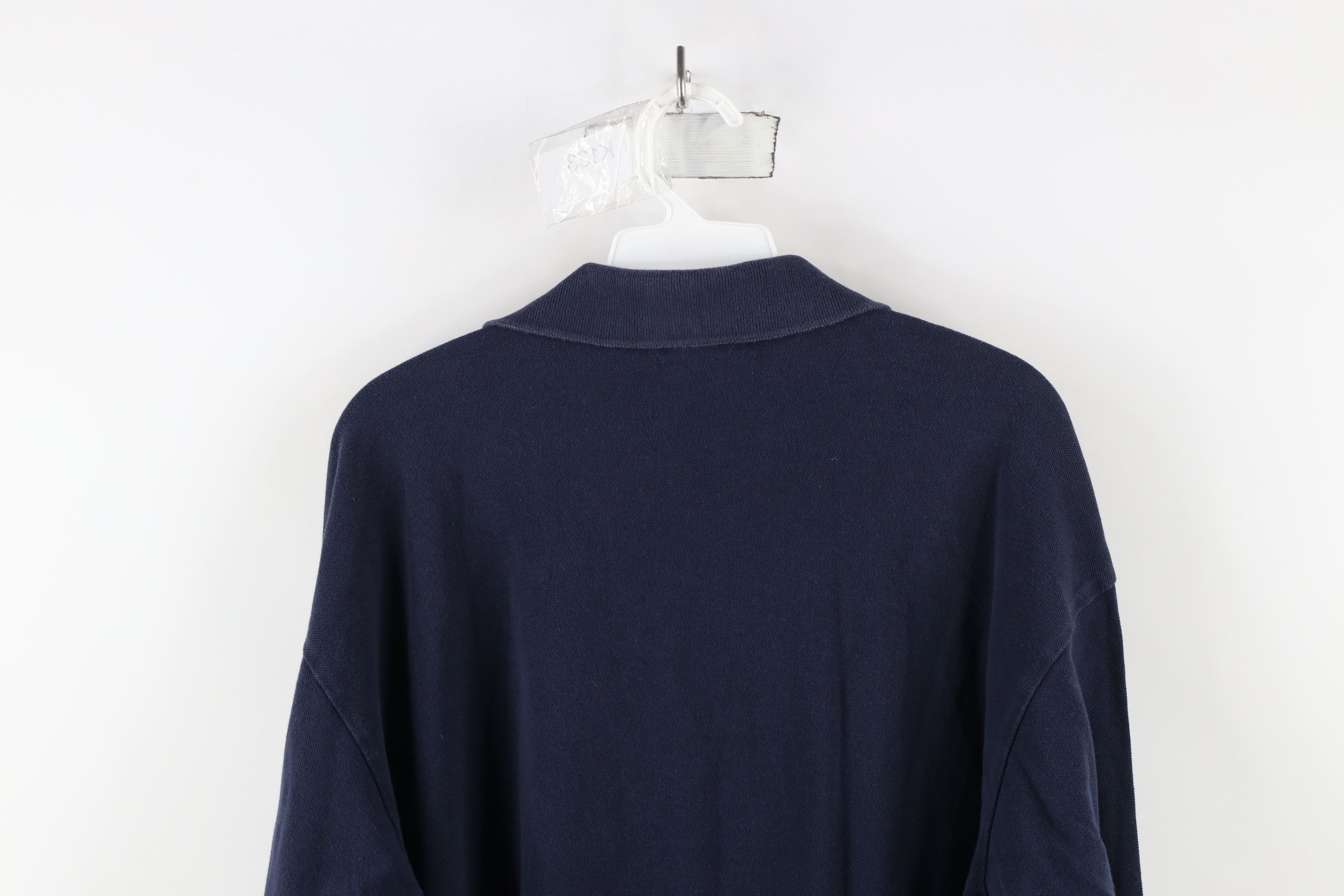 Nautica × Vintage Vintage 90s Nautica Long Sleeve Rugby Polo Shirt Blue Size US L / EU 52-54 / 3 - 12 Thumbnail