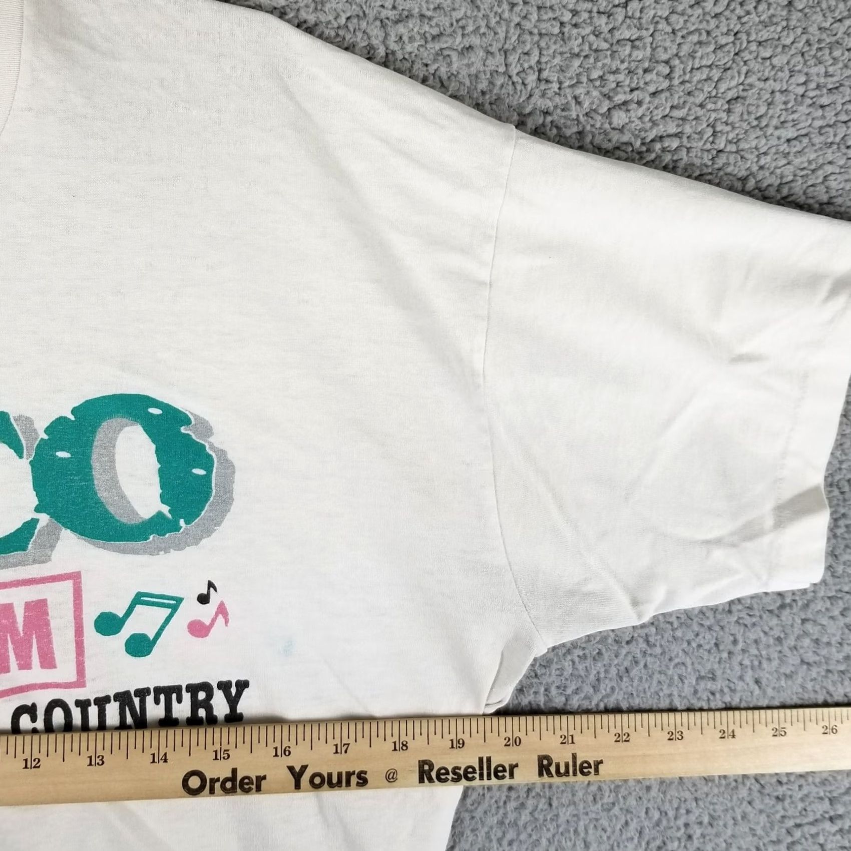 Vintage VTG Keco 96.5 Oklahoma City Country Radio Station T-Shirt Medium Mens White 80s 90s Music Cowboy Stitch Logo Double Sided Slim FOTL T-Shirt Size US M / EU 48-50 / 2 - 6 Thumbnail