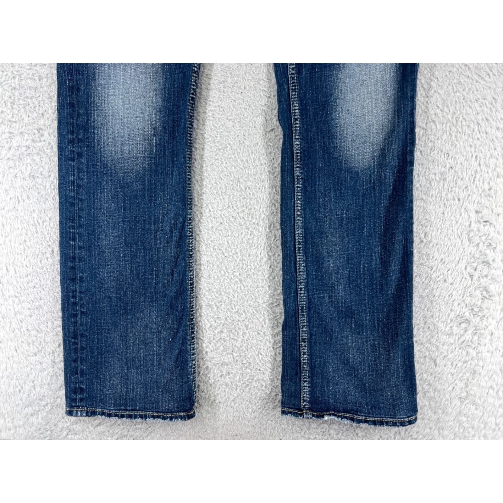 Silver Jeans Co. Silver Jeans Women’s Bootcut Pants 31 Blue Denim Aiko Embroidered Cotton Stretch Size 24" / US 00 / IT 34 - 5 Thumbnail