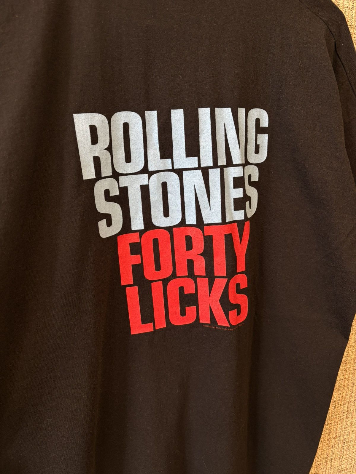 Band Tees Rolling Stones Forty Licks Black T-Shirt XL 2002 Size US XL / EU 56 / 4 - 7 Thumbnail
