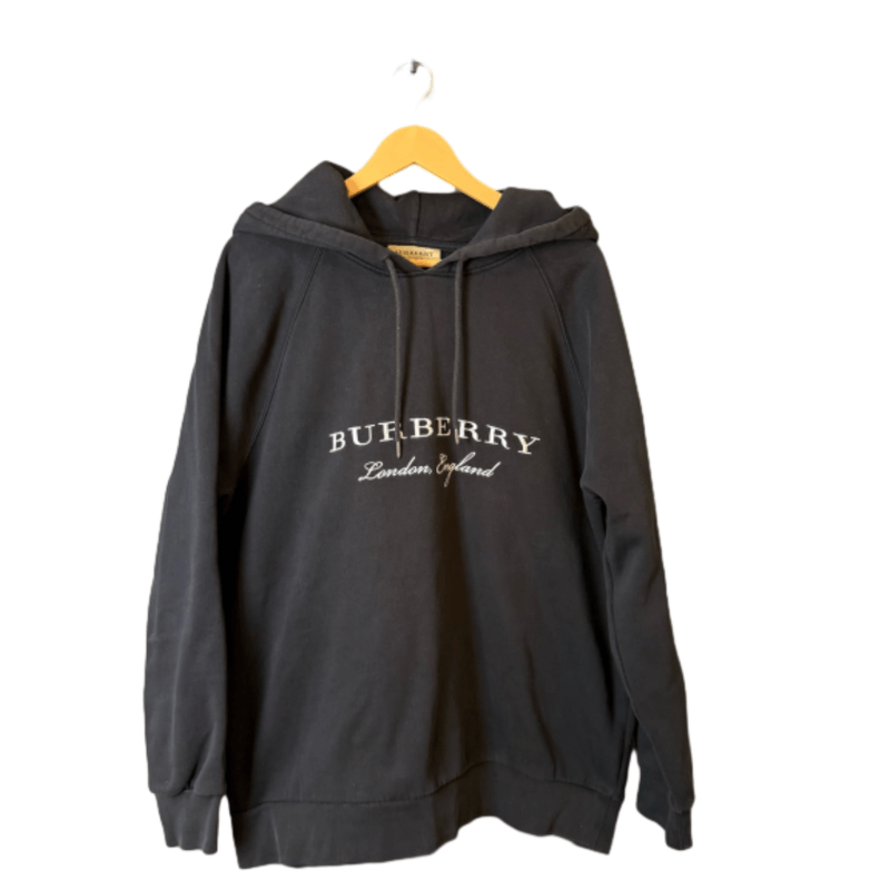 Burberry Burberry Logo Hoodie with Front Lettering 0079 Size US M / EU 48-50 / 2 - 1 Thumbnail