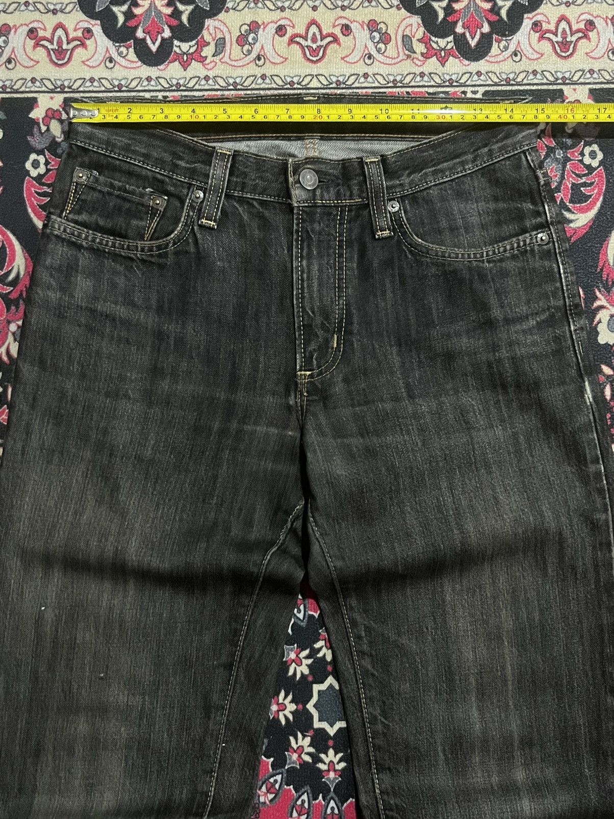 If Six Was Nine ⚡️Grunge⚡️Vintage Edwin Made in Japan Dark Wash Repair Jeans Size US 28 / EU 44 - 14 Thumbnail