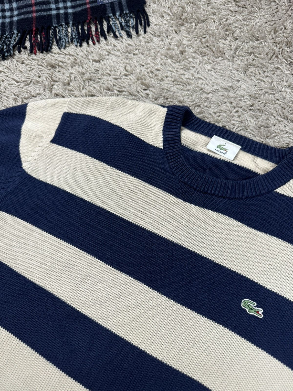 Lacoste Sweater crewneck Lacoste original old money item Size US L / EU 52-54 / 3 - 3 Thumbnail