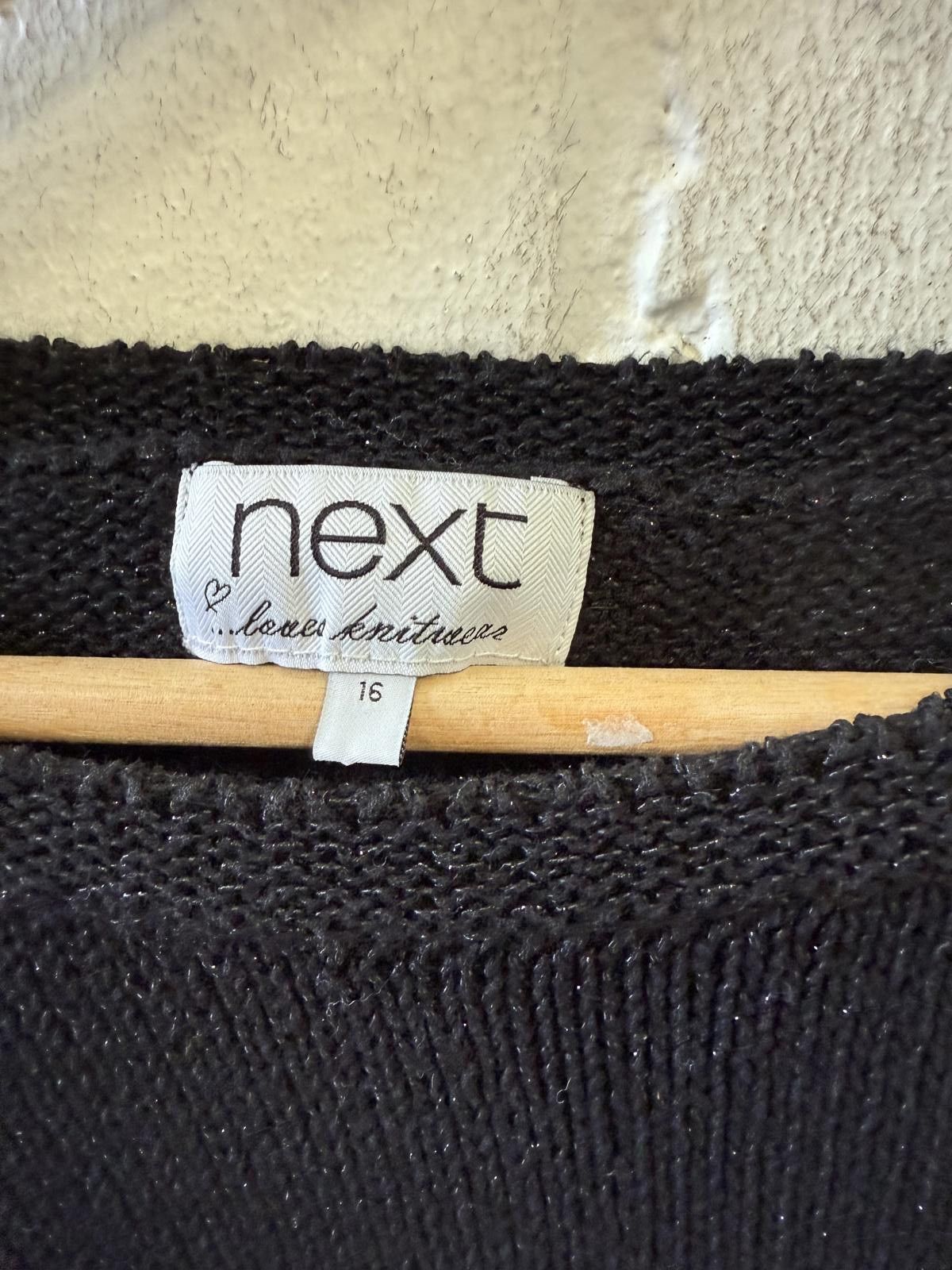 NEXT Next Black Knit Sweater Size 16 Size XL / US 12-14 / IT 48-50 - 3 Thumbnail