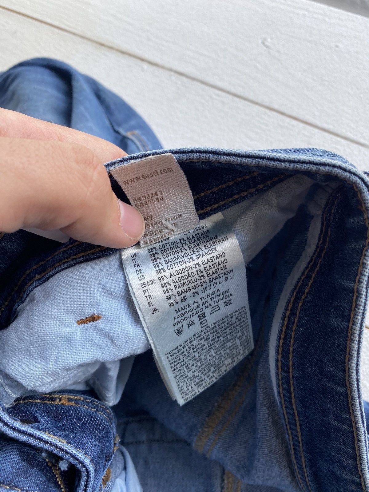 Diesel × Vintage 🔥Punk Opium Diesel Blue Mens Jeans 32 regular slim tapered Size US 32 / EU 48 - 6 Thumbnail
