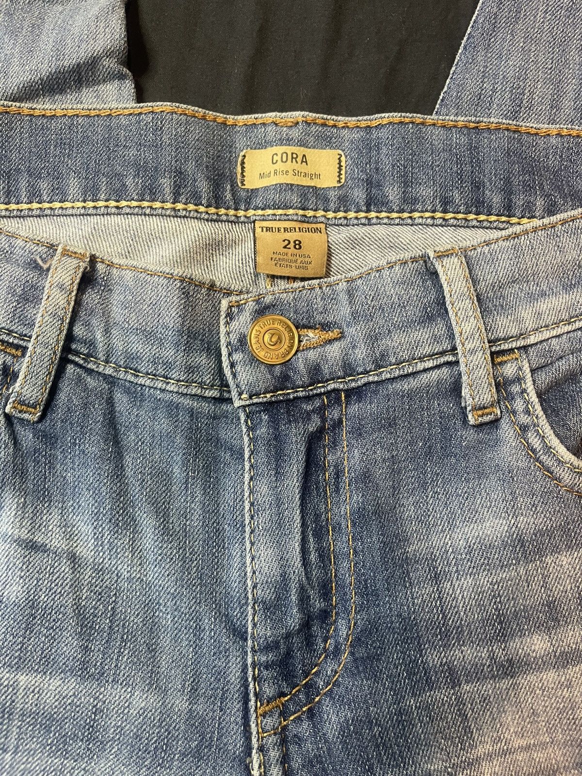 True Religion TRUE RELIGION CORA MID RISE STRAIGHT SZ 28 Size 28" / US 6 / IT 42 - 7 Thumbnail