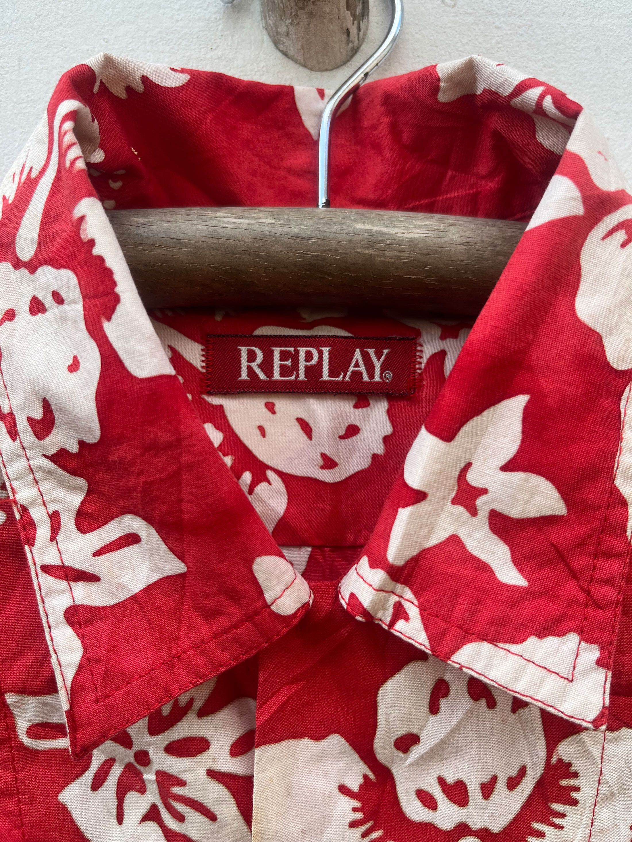 Replay Replay Flower Printed Camp Hawaii Hawaiin Aloha Short Sleeve Size US M / EU 48-50 / 2 - 2 Thumbnail