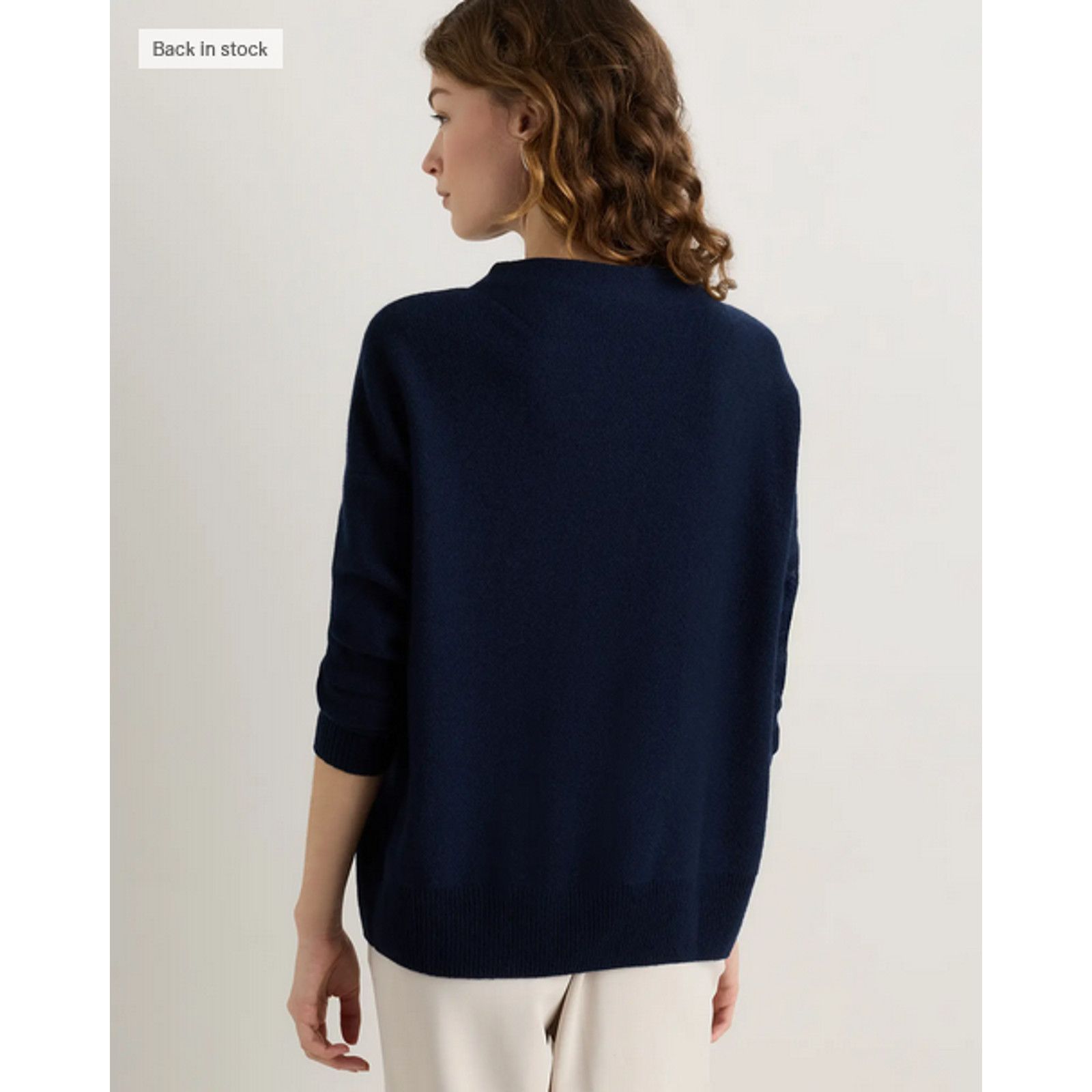 Quince l Quince Mongolian Cashmere Funnel Neck Sweater Navy S NWT Size S / US 4 / IT 40 - 3 Thumbnail