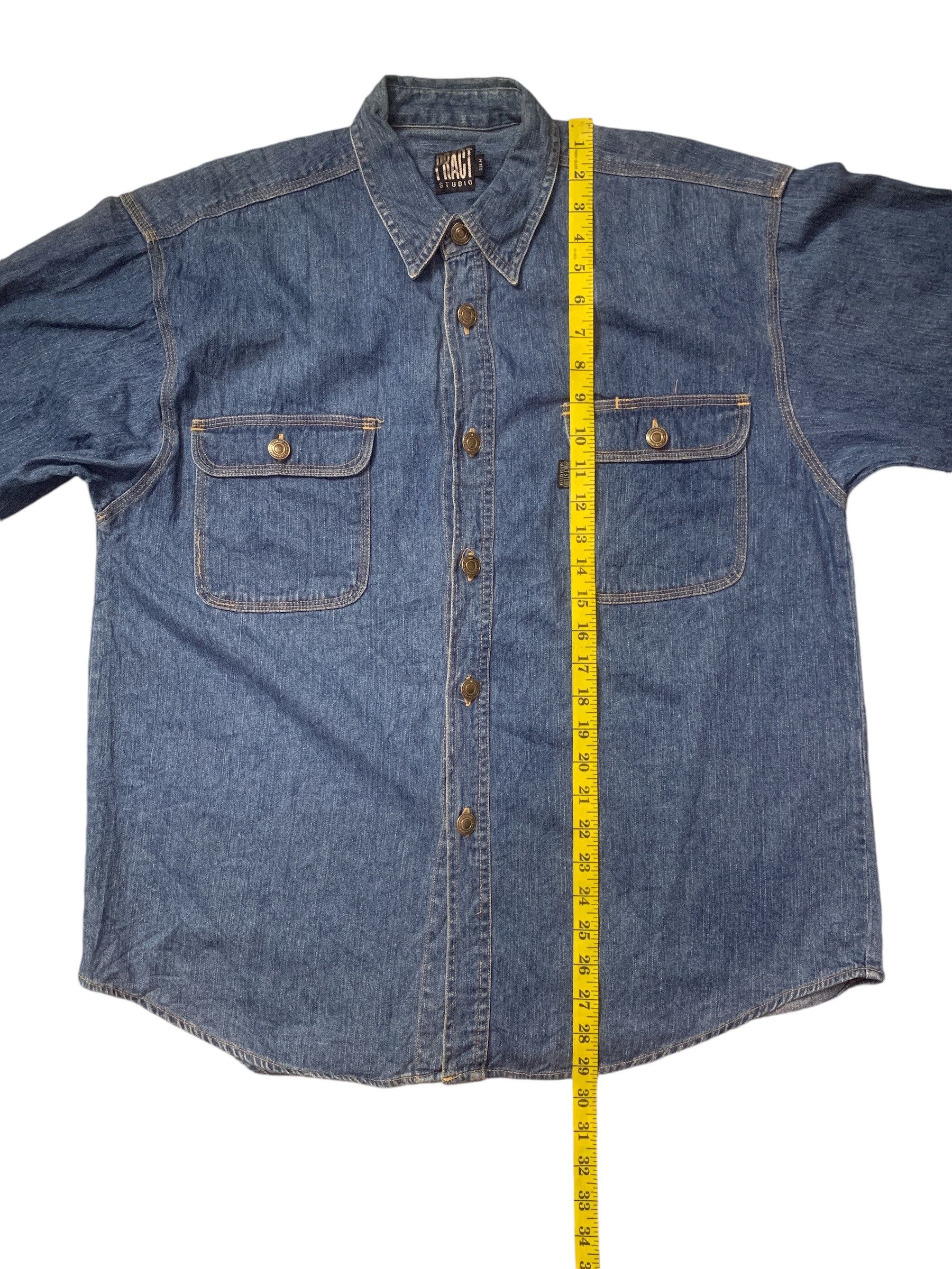 Japanese Brand × Vintage Rare Design Pract Studio Satisfaction Soft Denim Shirts Size US M / EU 48-50 / 2 - 10 Thumbnail