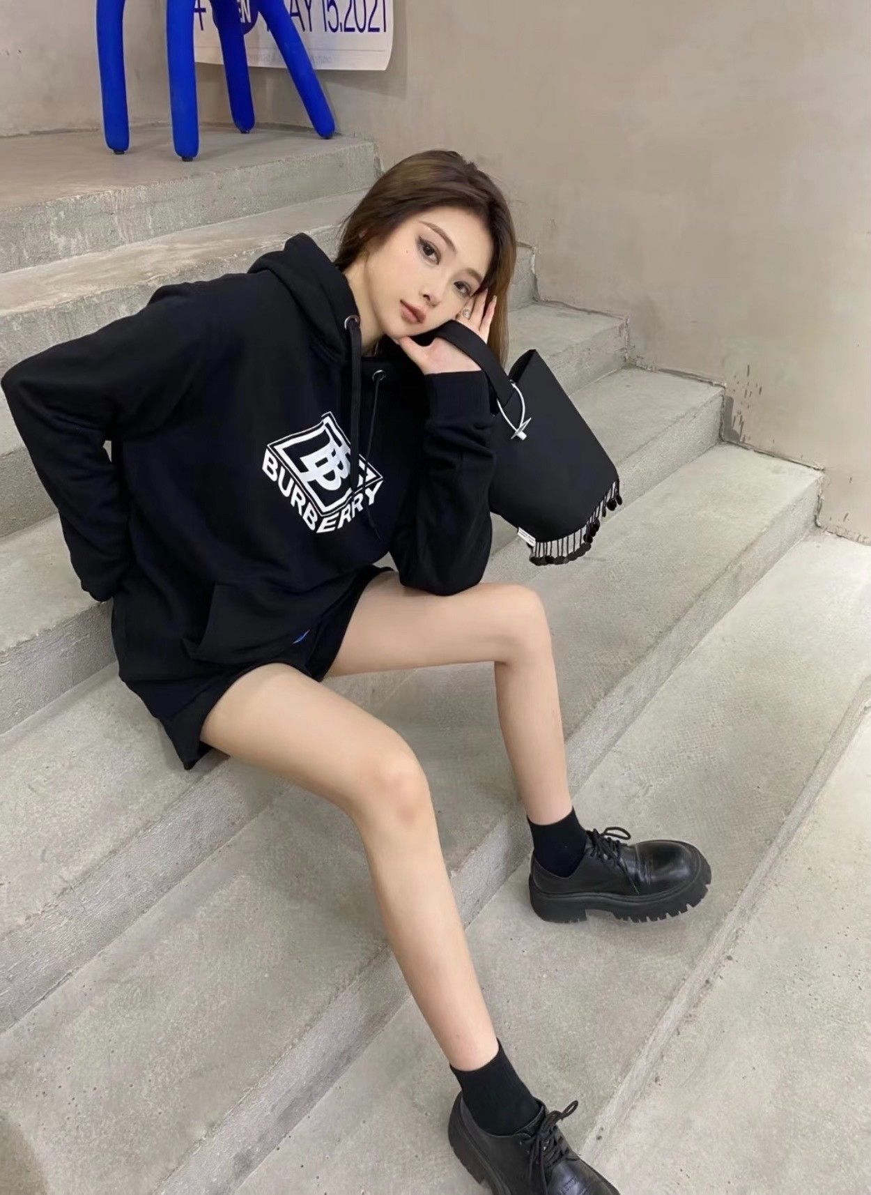 Burberry Burberry Black Diamond TB Logo Hoodie Size US XXS / EU 40 - 5 Thumbnail