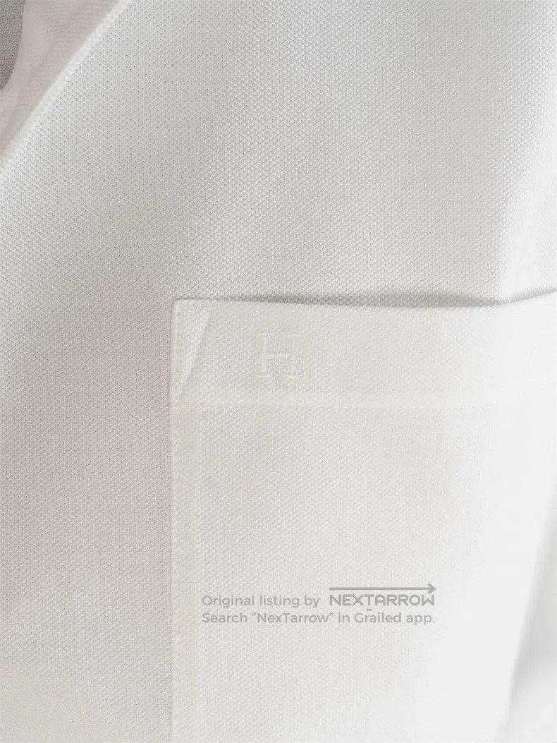 Hermes Hermes White Slim Fit Short Sleeve Polo Size US M / EU 48-50 / 2 - 7 Thumbnail
