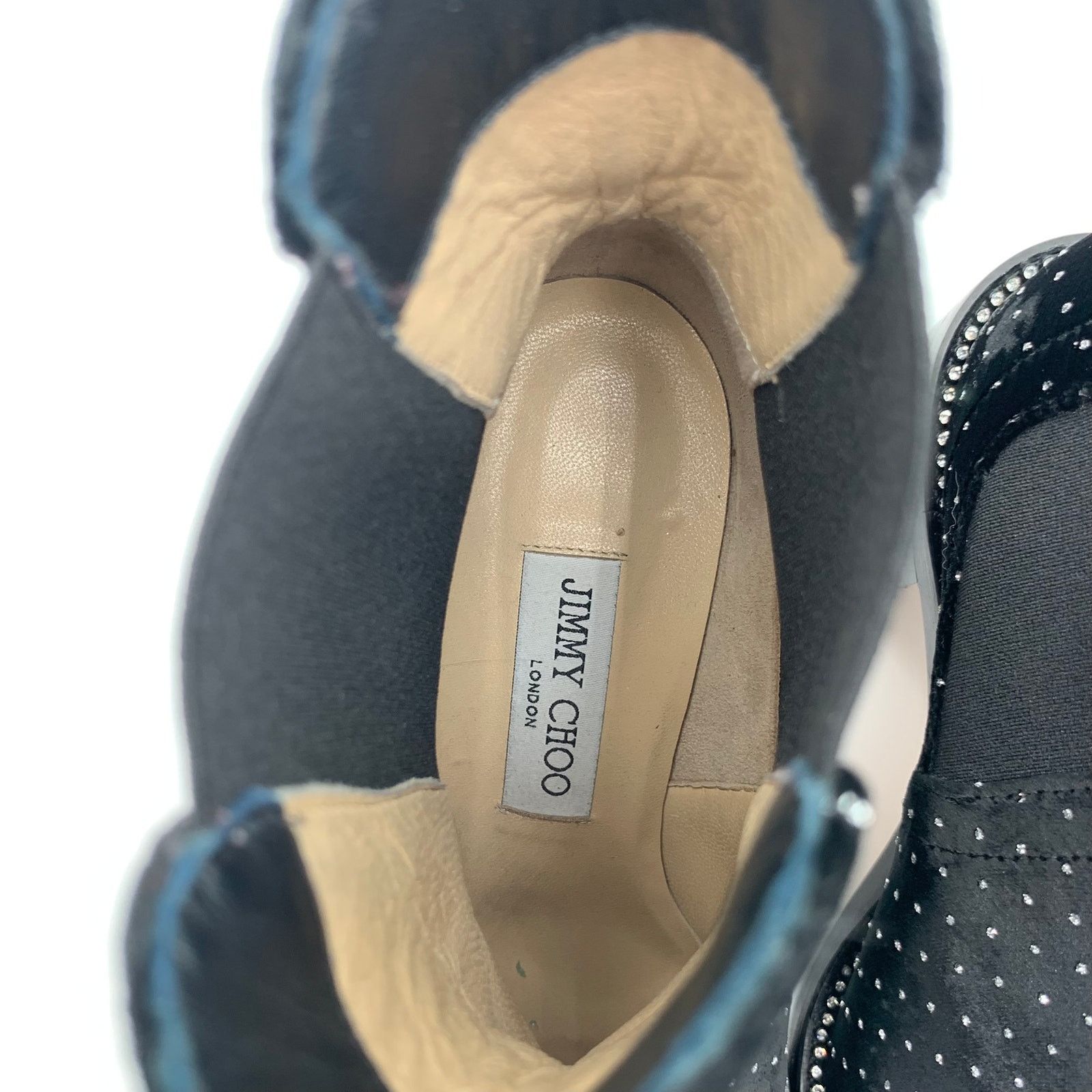 Jimmy Choo Jimmy Choo Merril Ankle Boots Black Crystals EU 37.5 US 7 Size US 7 / IT 37 - 10 Thumbnail