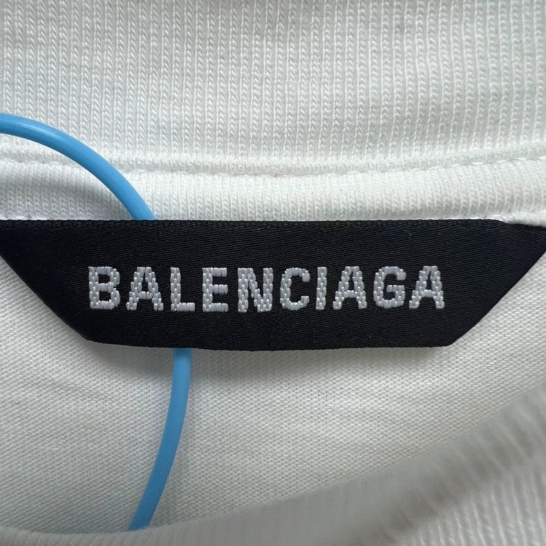 Balenciaga Balenciaga Double B Embroidered White Short Sleeve Size US M / EU 48-50 / 2 - 4 Thumbnail