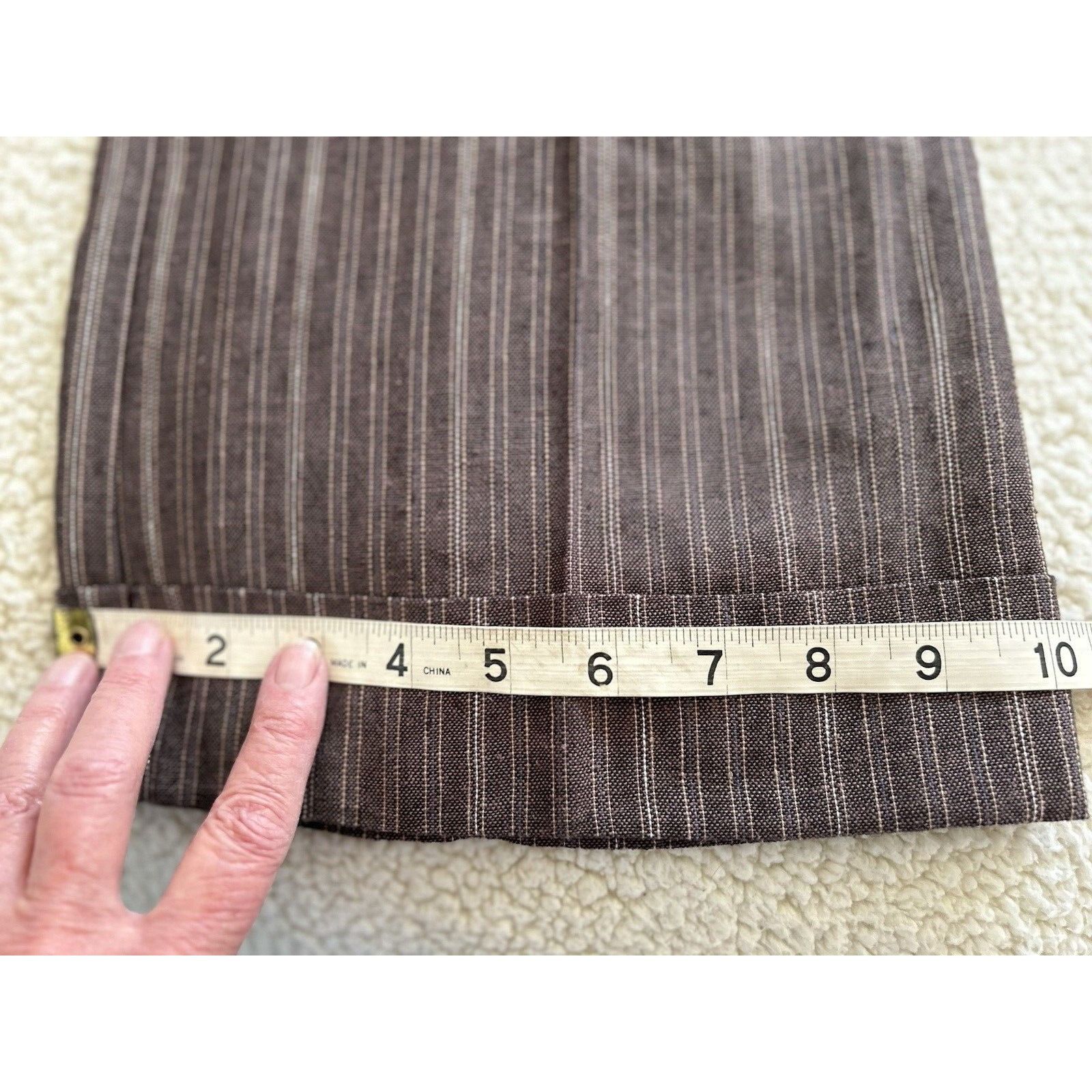 Van Heusen Van Heusen Studio Brown Multicolored Pin Stripes Wide Leg Cu Size 26" / US 2 / IT 38 - 9 Thumbnail