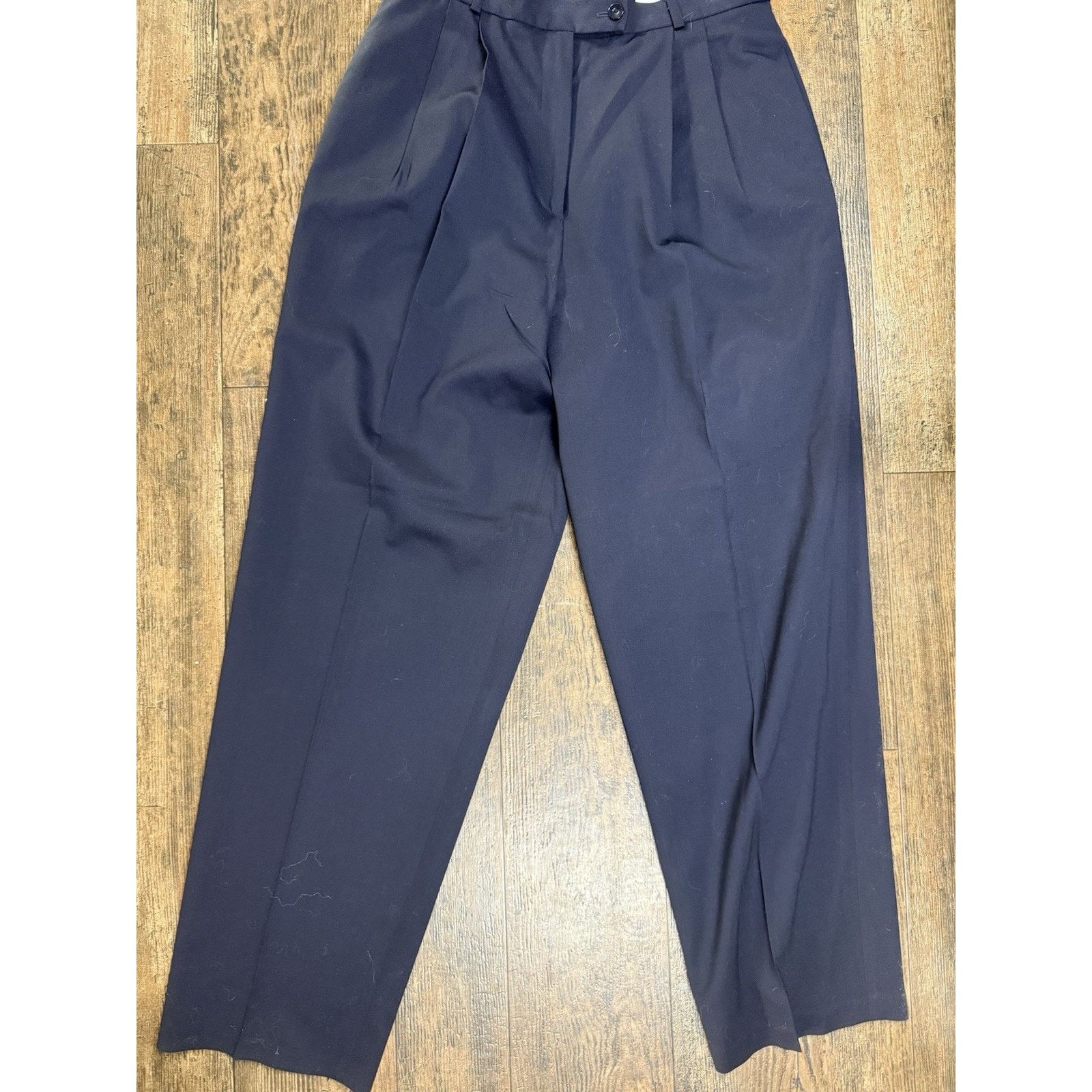 J.Crew Talbots Vintage Worsted Wool Navy Pants Women’s 12 Size 34" / US 12 / IT 48 - 1 Thumbnail