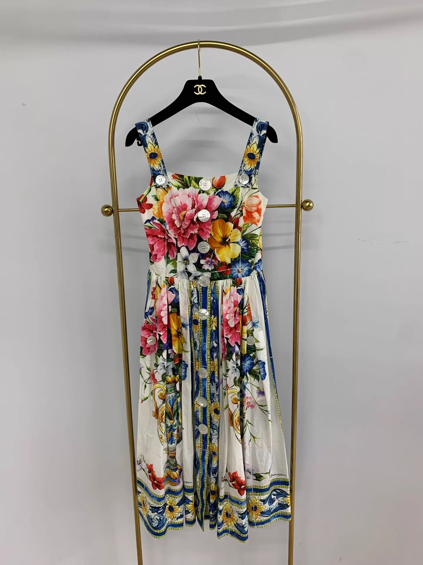 Dolce & Gabbana Dolce&Gabbana Printed Cami Dress Women's 38 New Size XS / US 0-2 / IT 36-38 - 1 Thumbnail