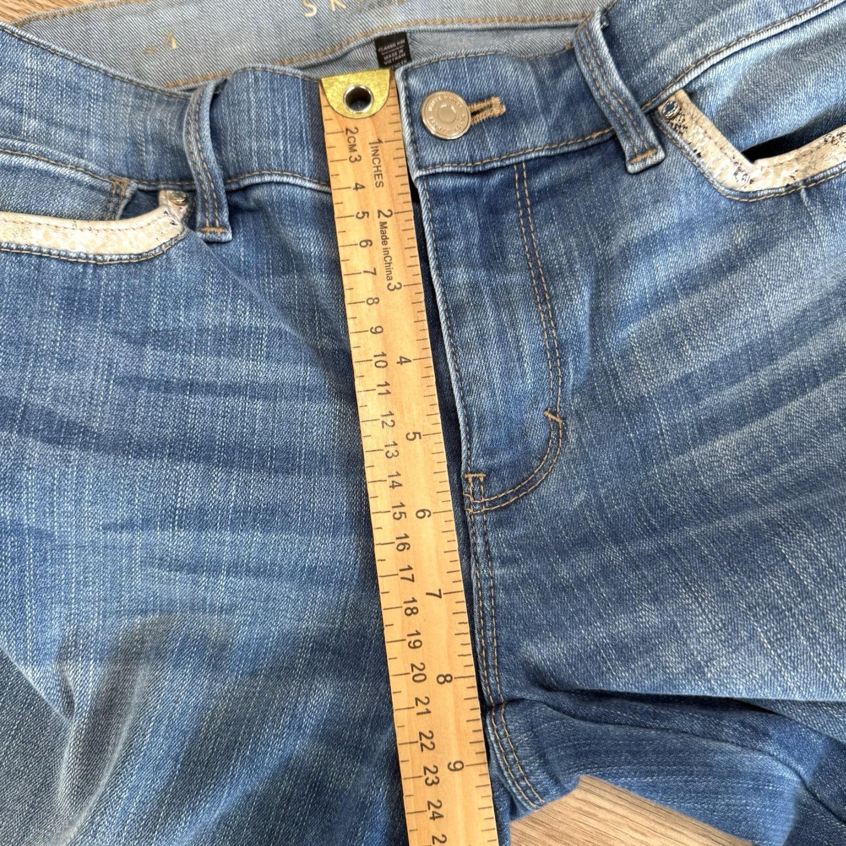 White House Black Market VINTAGE White House Black Market Jeans Womens Size 4 Skinny Ankle Denim Blue Size 27" / US 4 / IT 40 - 6 Thumbnail