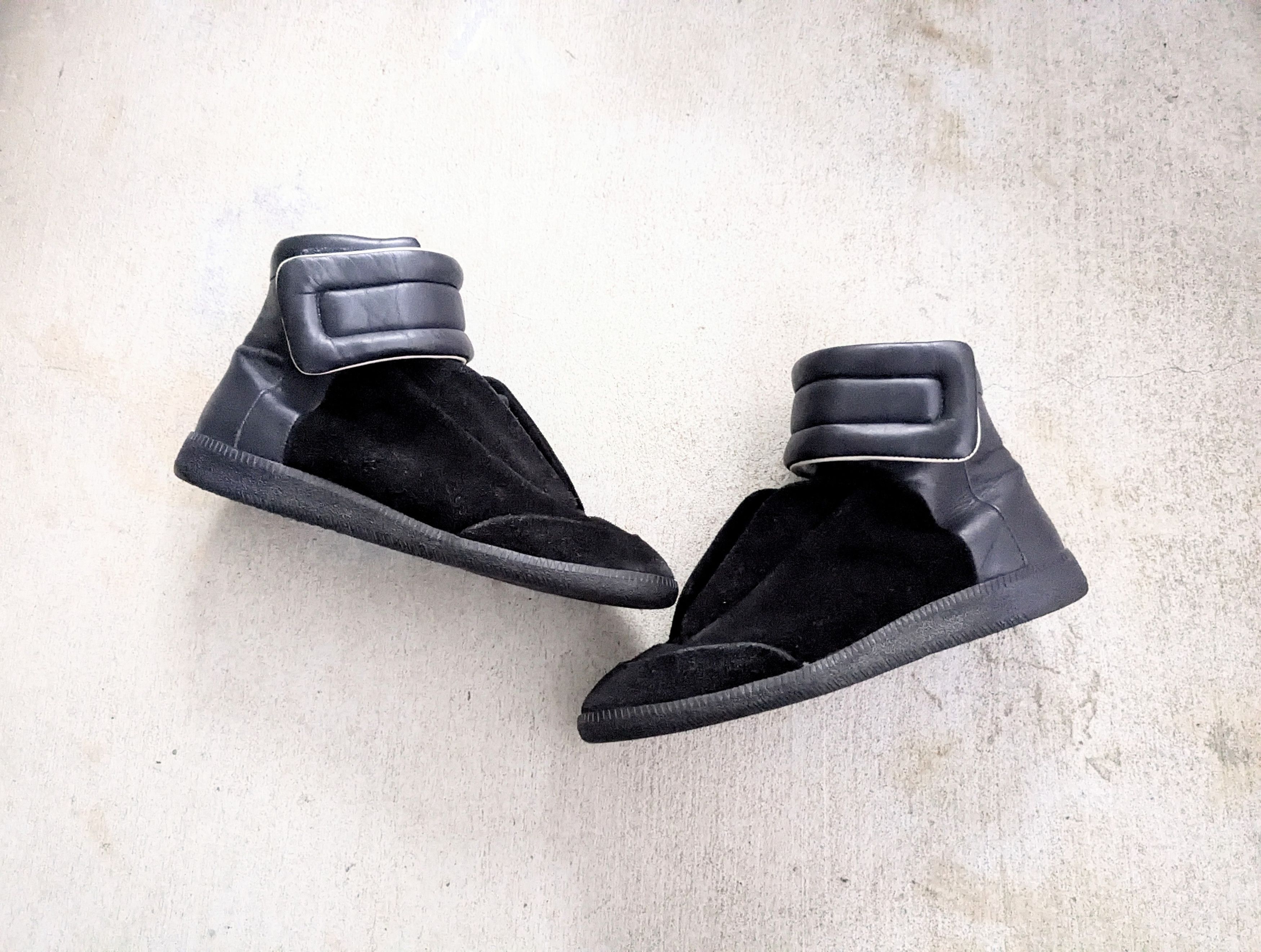 Maison Margiela Future Black 7 40 High Tops Leather Suede Shoes, Men's
