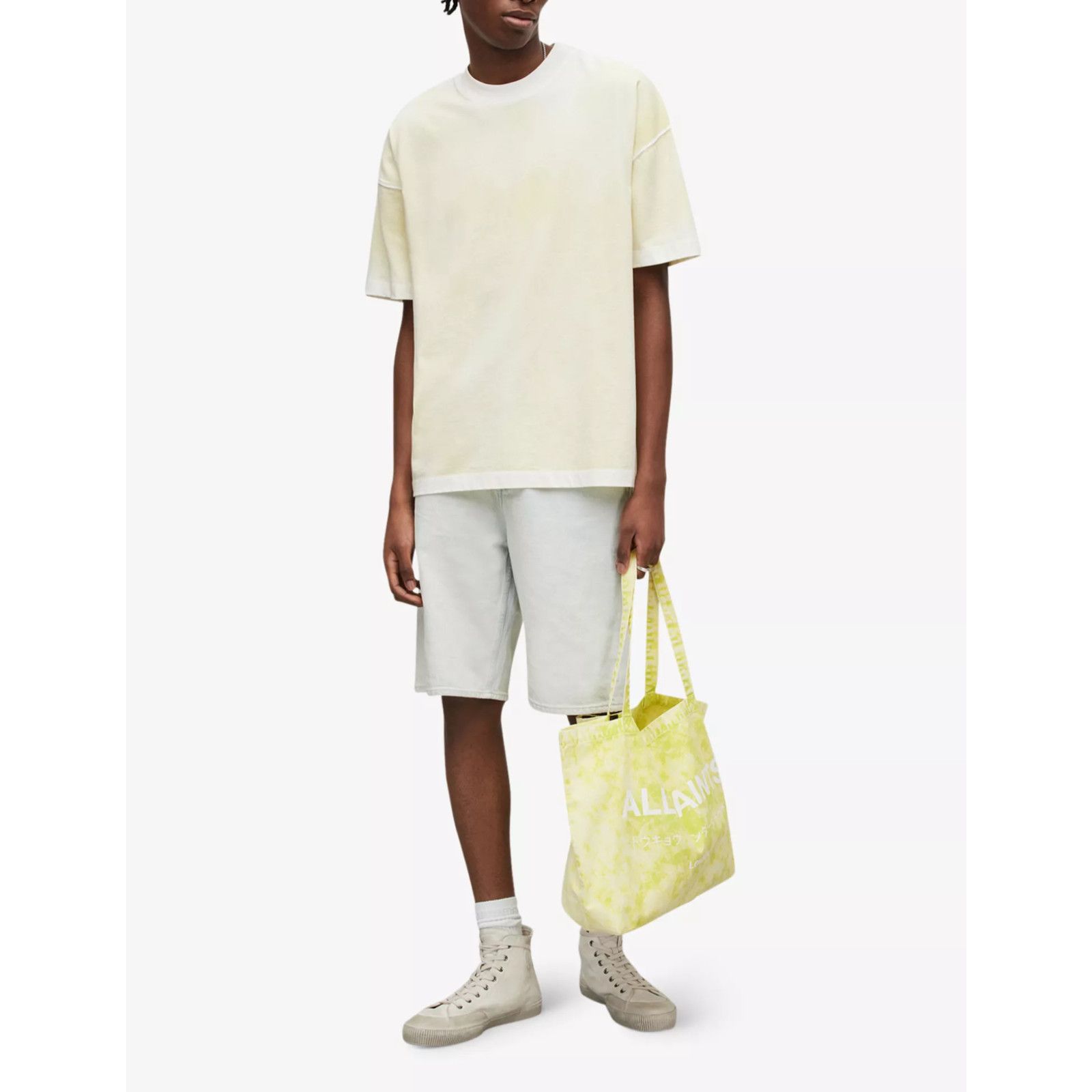 Allsaints ALLSAINTS Luca Oversized Tee XL Chartreuse Organic Cotton Size US XL / EU 56 / 4 - 7 Thumbnail