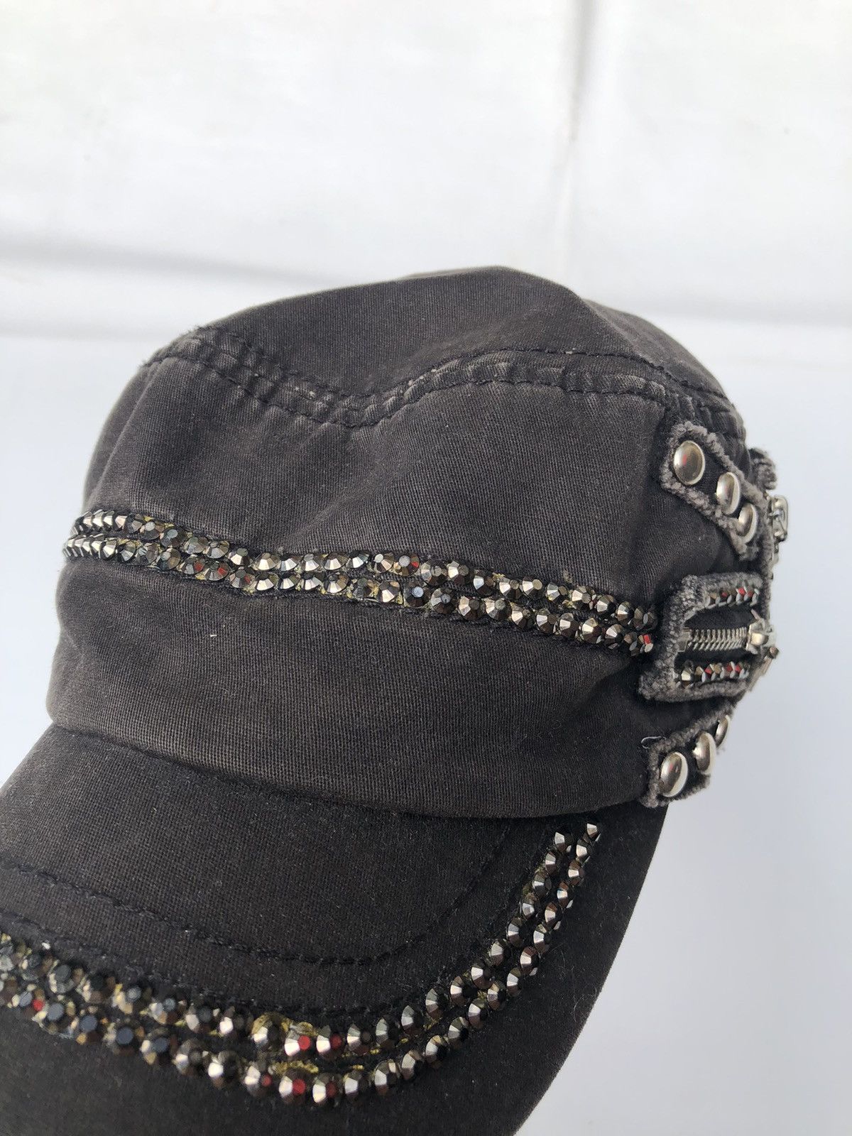 Beauty Beast × Hysteric Glamour × Japanese Brand DISTRESSED STUDDED ZIPPER GOTHIC JAPANESE CAP Size ONE SIZE - 5 Thumbnail