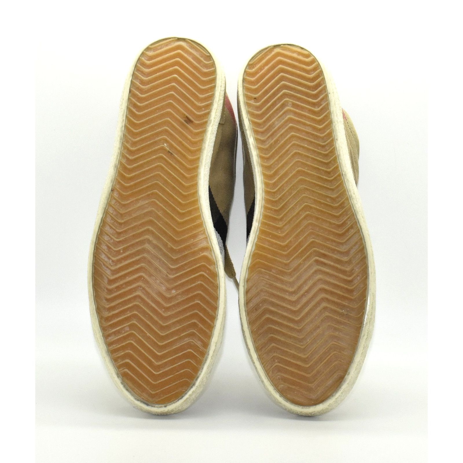 Burberry BURBERRY Brown Nova Check Canvas & Leather Trainers Size 36 Size US 6 / IT 36 - 5 Thumbnail