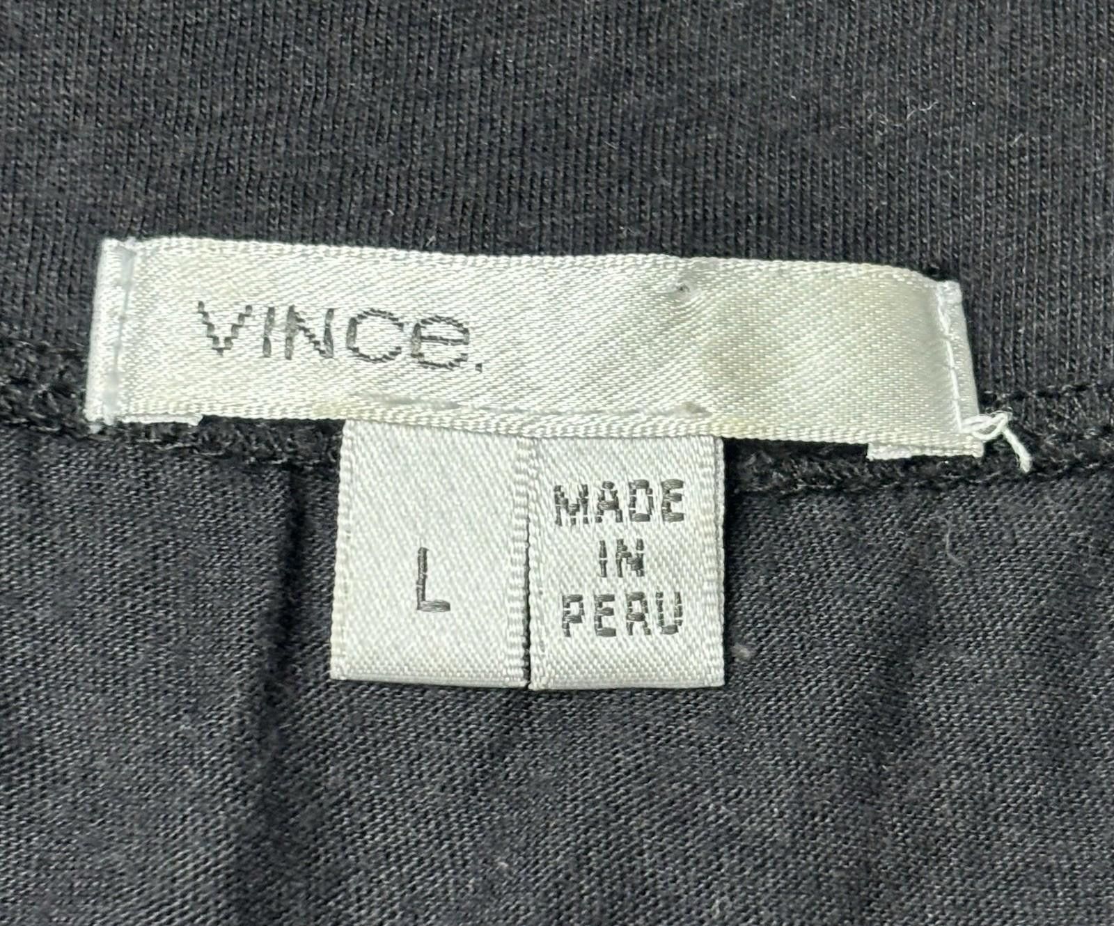 Vince Vince Top Womens Large Pima Cotton Stretch Short Sleeve Size L / US 10 / IT 46 - 2 Thumbnail