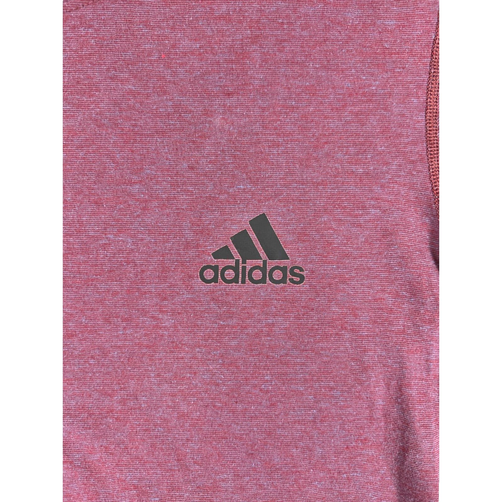 Adidas Adidas Shirt Mens Large Red Heath Short Sleeve Crew Neck Polyester Logo T-Shirt Sports Size US L / EU 52-54 / 3 - 3 Thumbnail