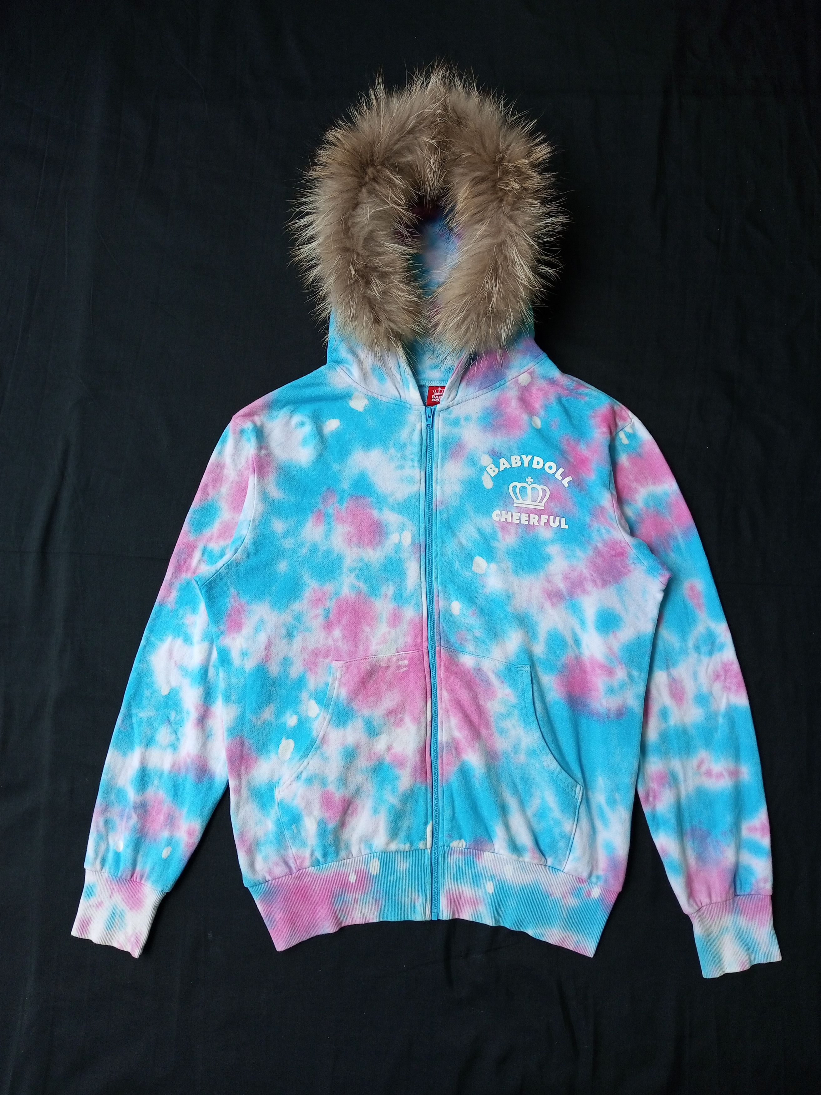 If Six Was Nine × Japanese Brand × Le Grande Bleu (L.G.B.) BABY DOLL Tie Dye All Over Fur Hoodie Size US L / EU 52-54 / 3 - 1 Thumbnail